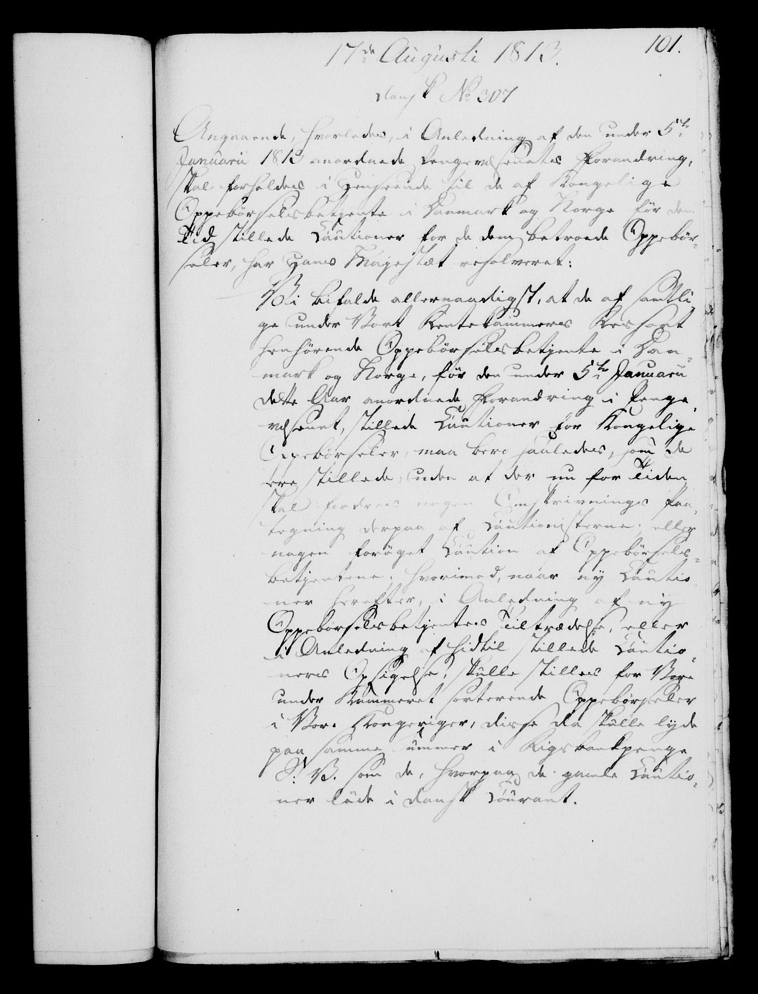 Rentekammeret, Kammerkanselliet, RA/EA-3111/G/Gf/Gfa/L0095: Norsk relasjons- og resolusjonsprotokoll (merket RK 52.95), 1813-1814, p. 433