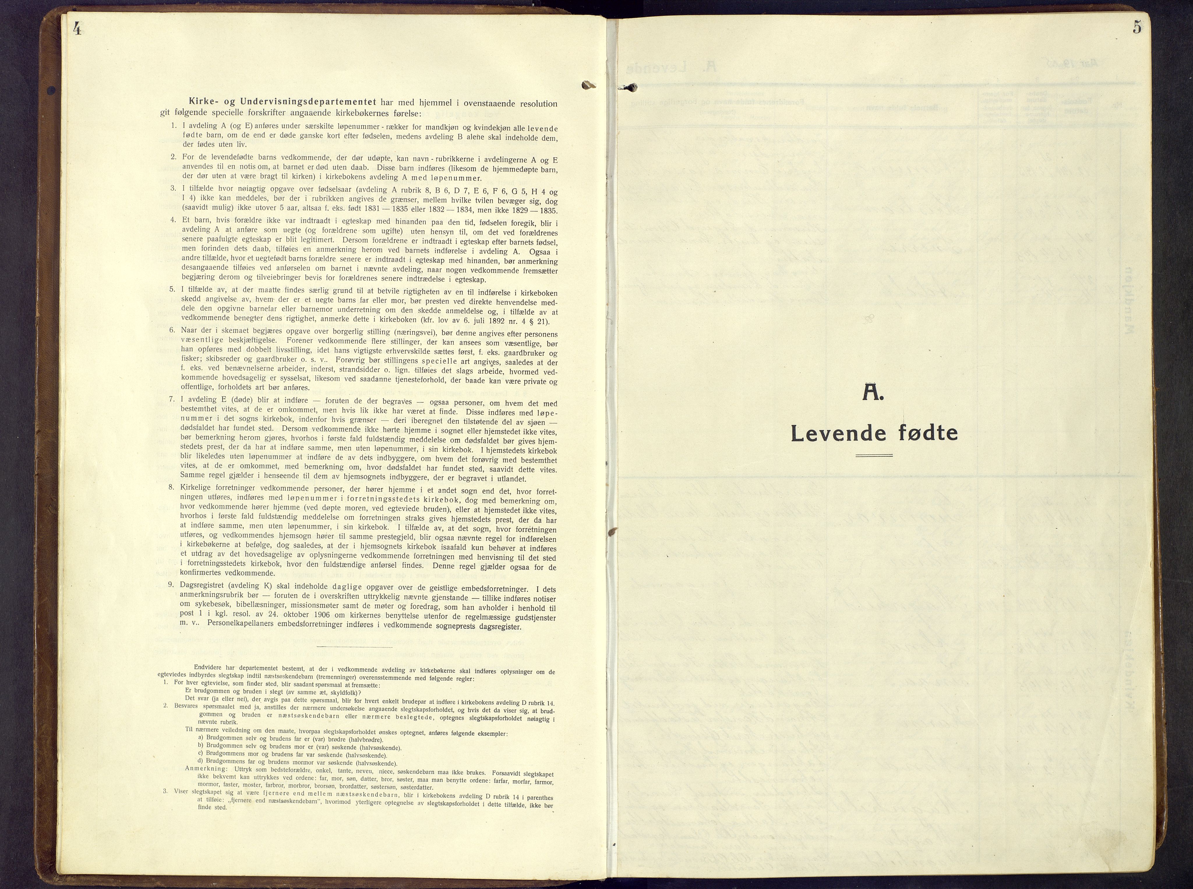 Nord-Fron prestekontor, SAH/PREST-080/H/Ha/Hab/L0009: Parish register (copy) no. 9, 1915-1958, p. 4-5