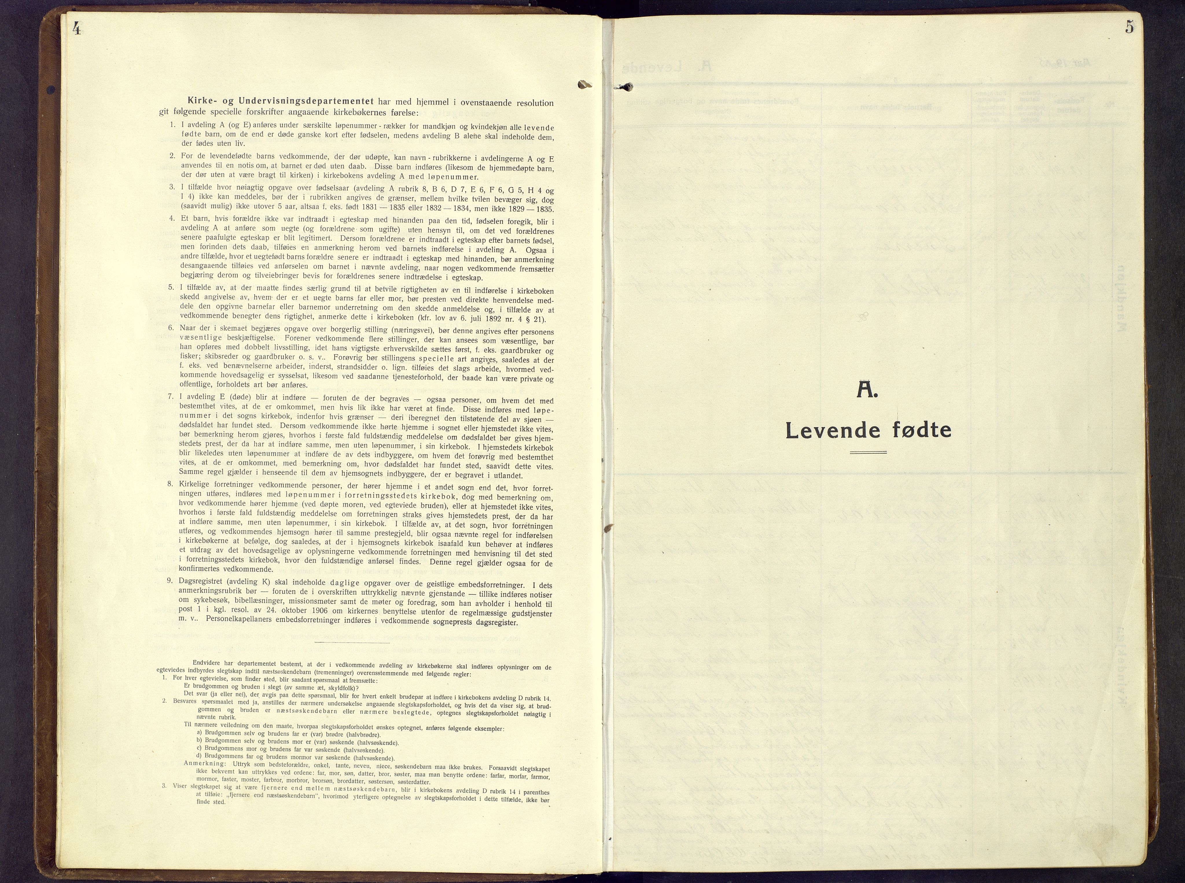 Nord-Fron prestekontor, AV/SAH-PREST-080/H/Ha/Hab/L0009: Parish register (copy) no. 9, 1915-1958, p. 4-5