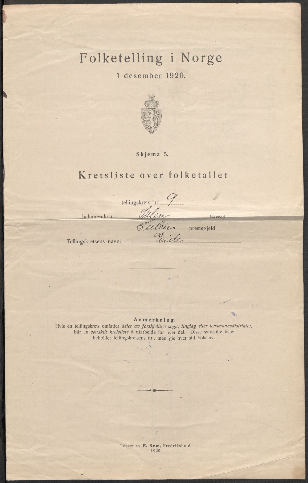 SAB, 1920 census for Solund, 1920, p. 29