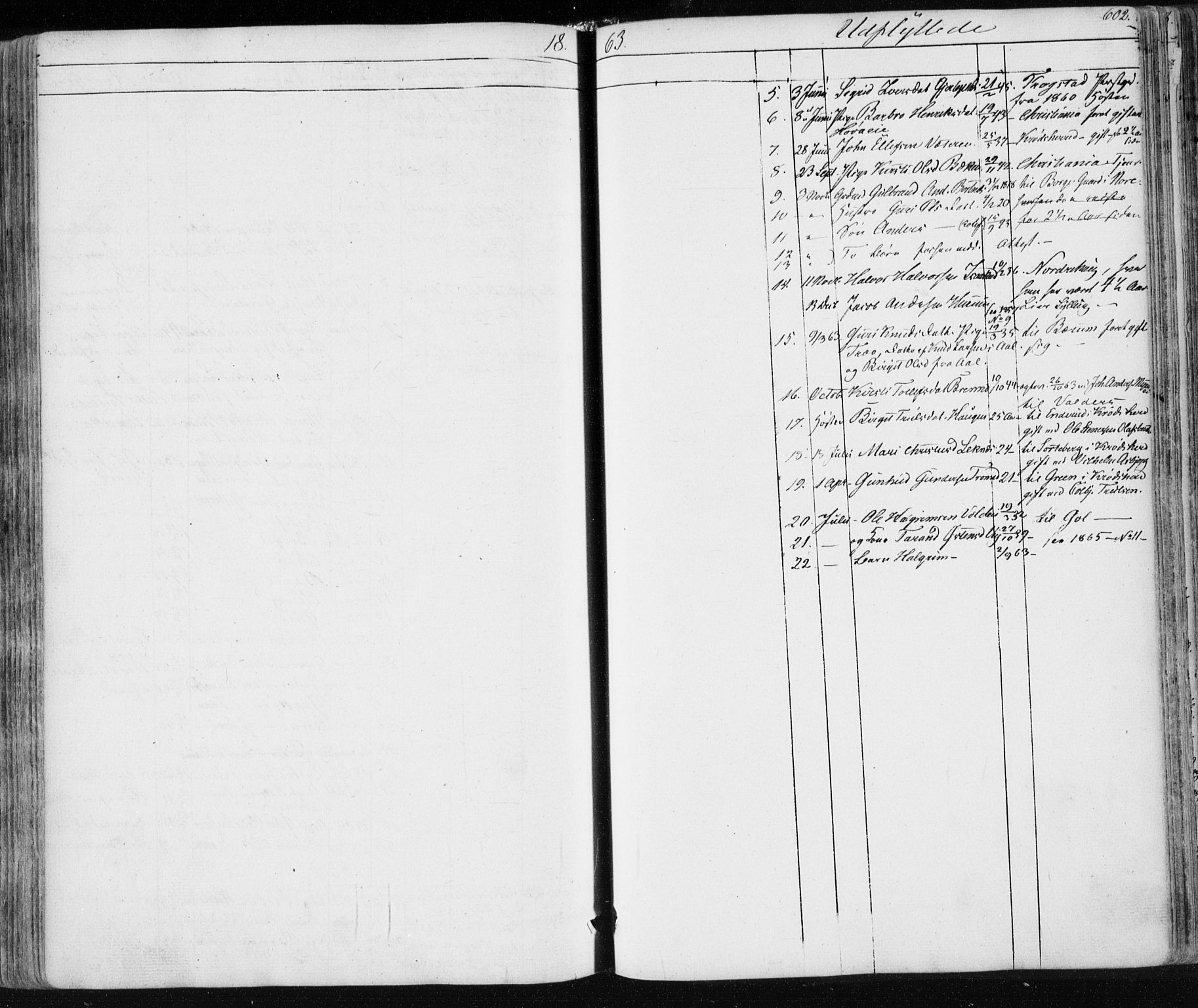 Nes kirkebøker, SAKO/A-236/F/Fa/L0009: Parish register (official) no. 9, 1834-1863, p. 602