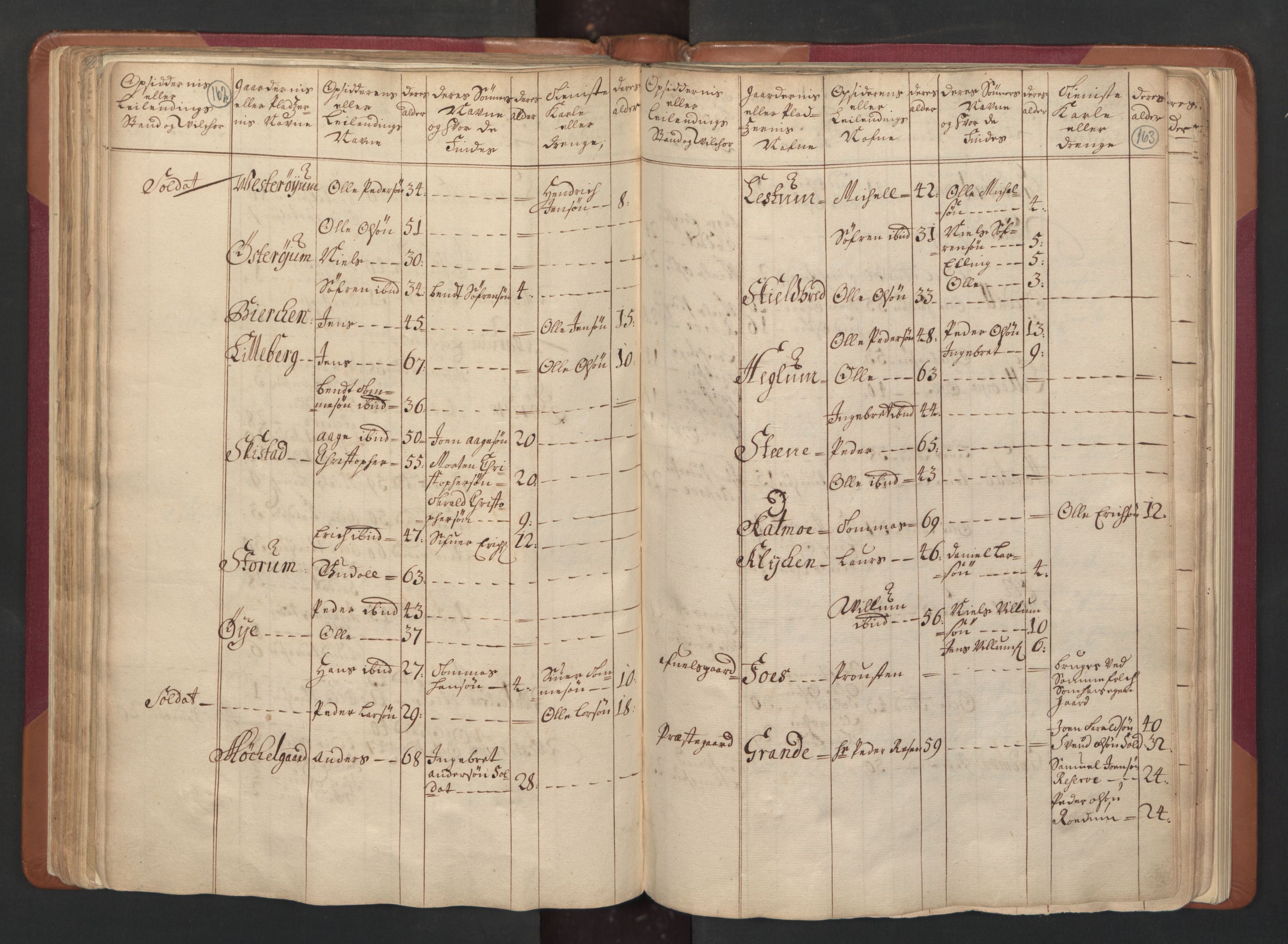 RA, Census (manntall) 1701, no. 15: Inderøy fogderi and Namdal fogderi, 1701, p. 162-163