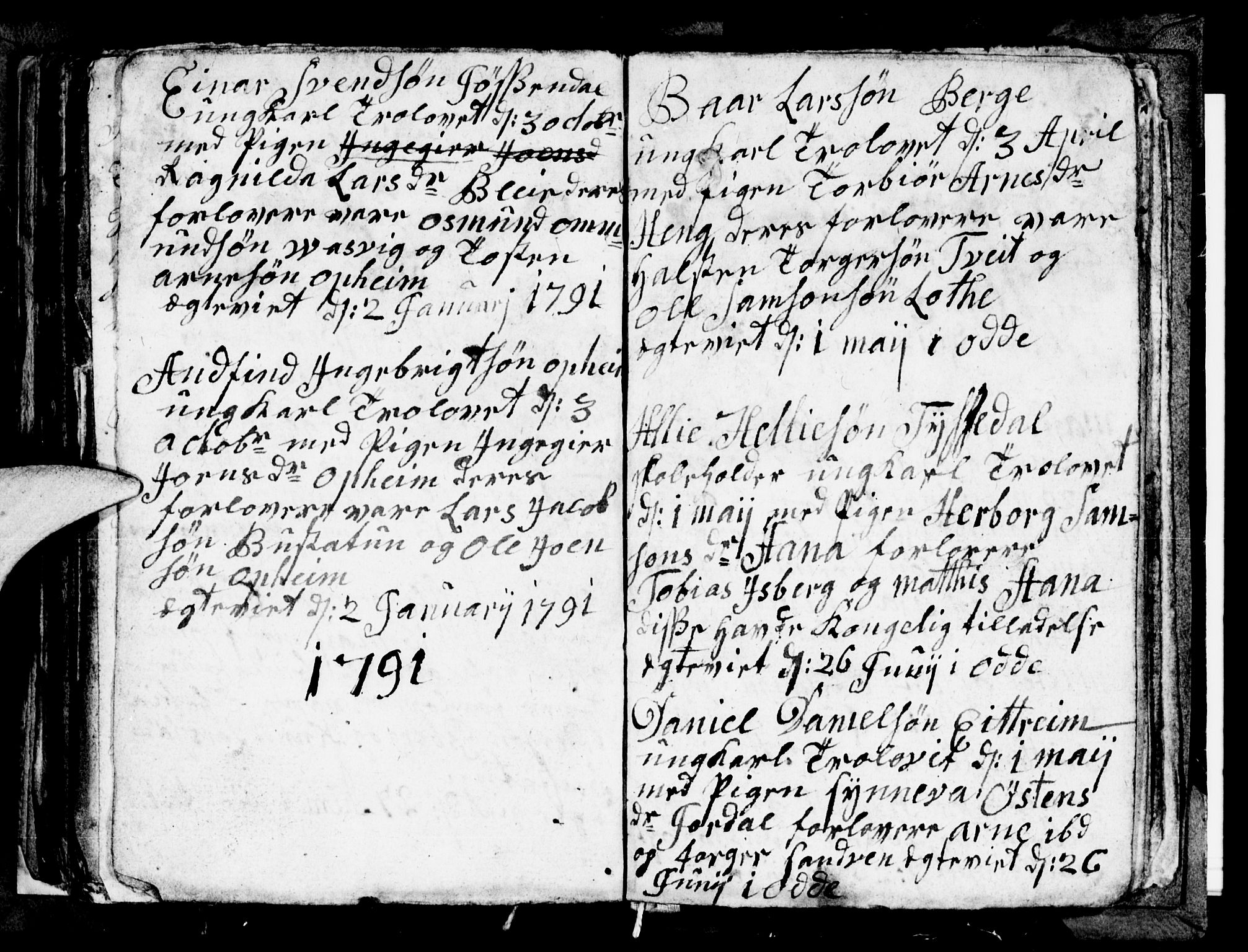 Odda Sokneprestembete, AV/SAB-A-77201/H/Hab: Parish register (copy) no. A 2, 1788-1791, p. 88