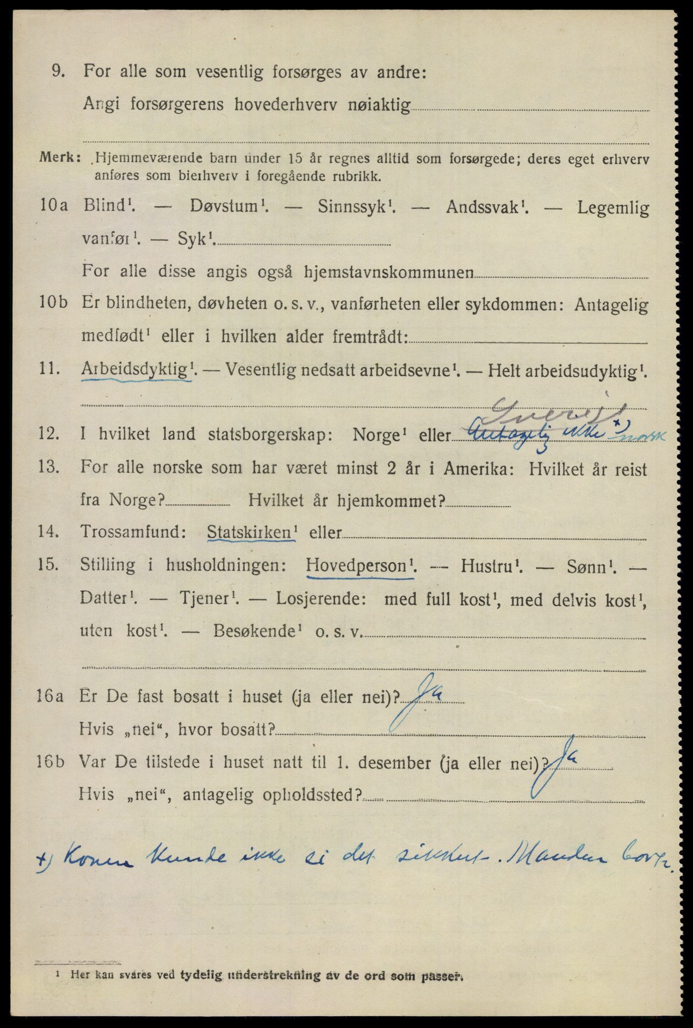 SAO, 1920 census for Ullensaker, 1920, p. 8836