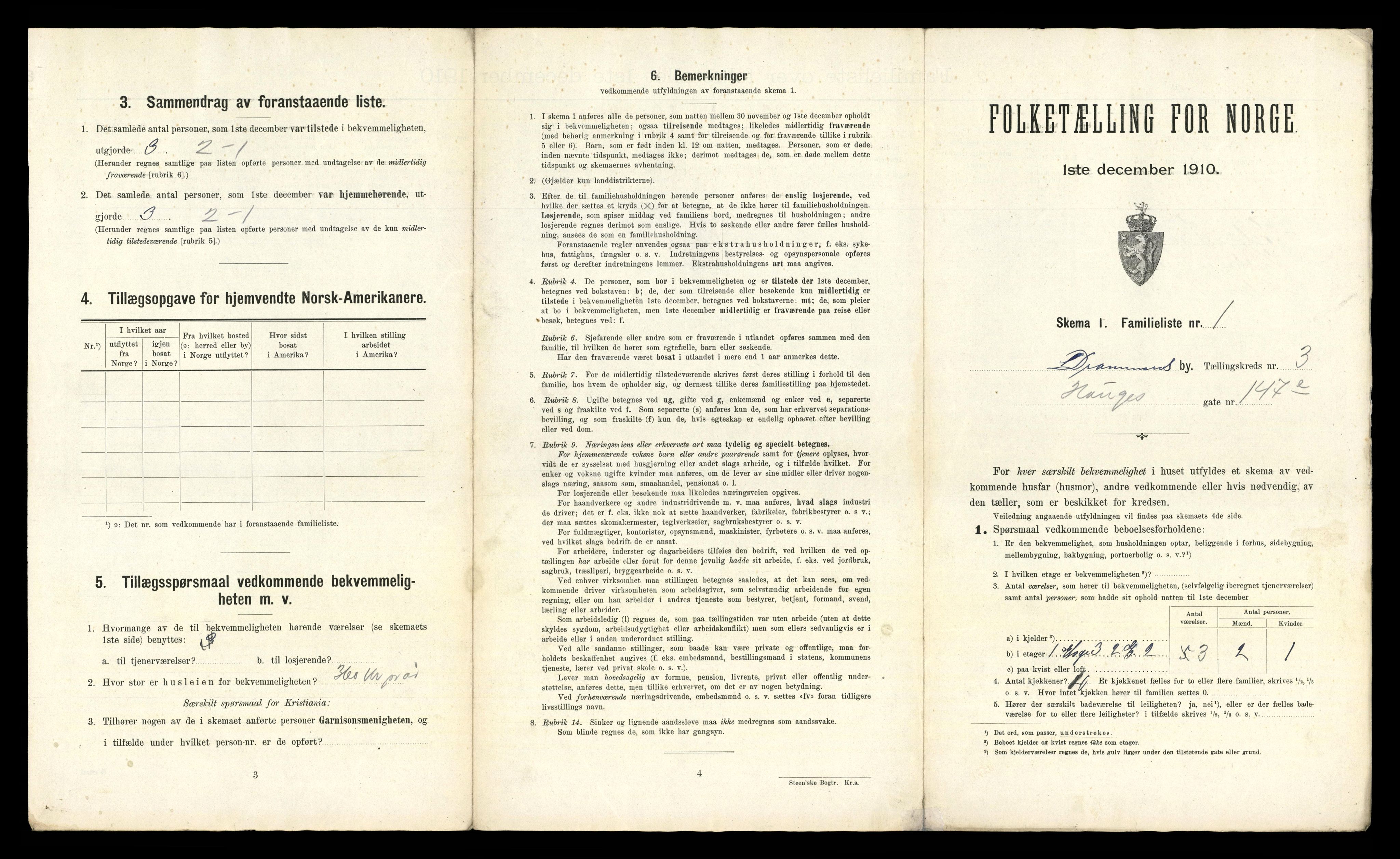 RA, 1910 census for Drammen, 1910, p. 1808