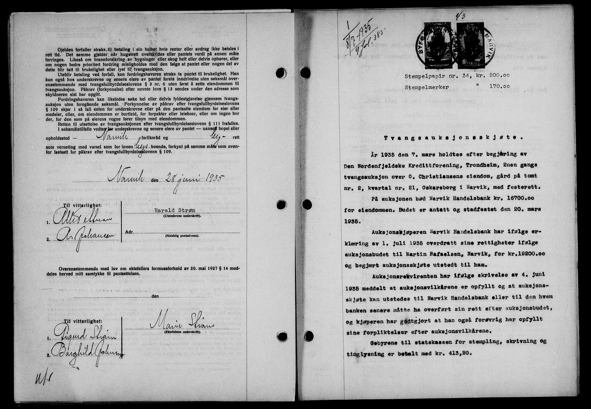 Narvik sorenskriveri, SAT/A-0002/1/2/2C/2Ca/L0011: Mortgage book no. 14, 1935-1937, Deed date: 08.07.1935