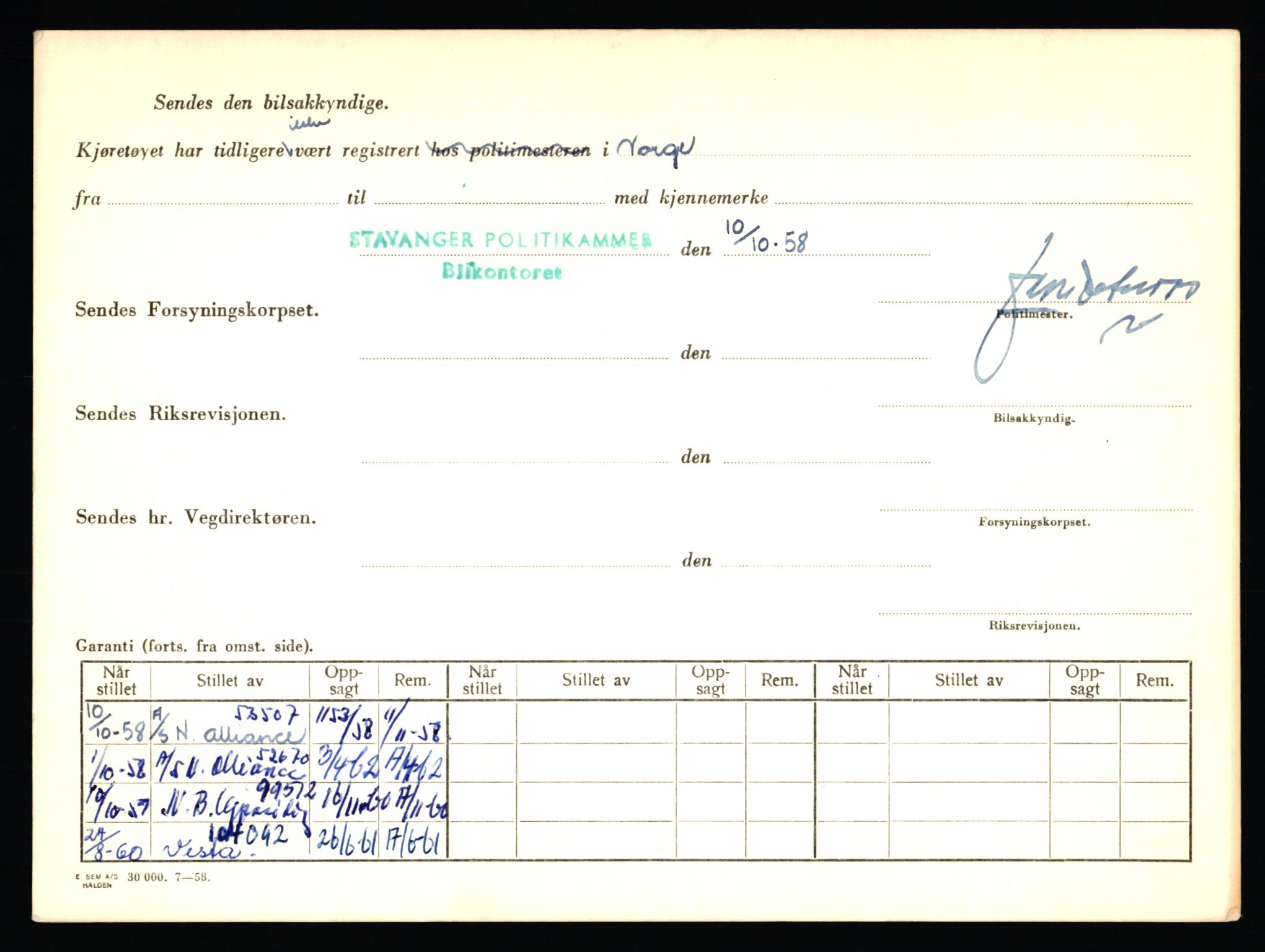 Stavanger trafikkstasjon, AV/SAST-A-101942/0/F/L0006: L-1700 - L-2149, 1930-1971, p. 1490