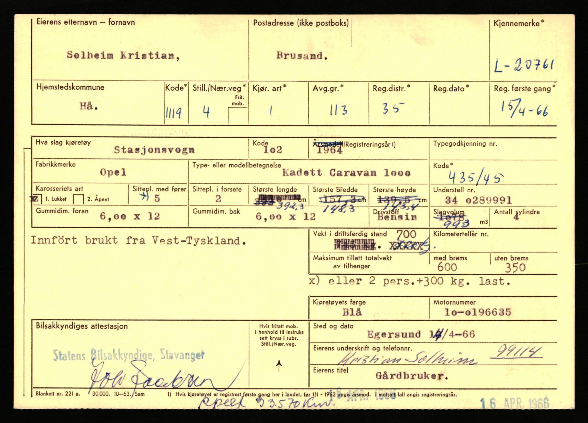 Stavanger trafikkstasjon, AV/SAST-A-101942/0/F/L0037: L-20500 - L-21499, 1930-1971, p. 917