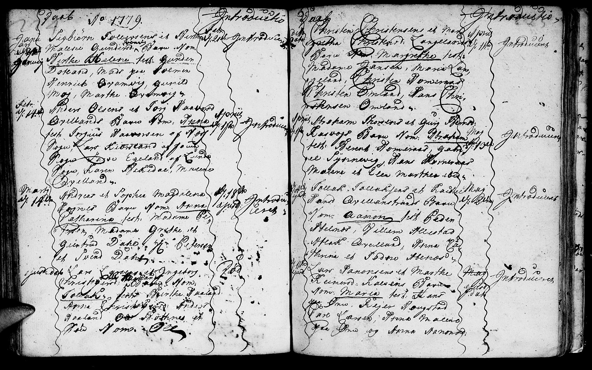 Flekkefjord sokneprestkontor, SAK/1111-0012/F/Fa/Fab/L0001: Parish register (official) no. A 1, 1750-1780, p. 224-225
