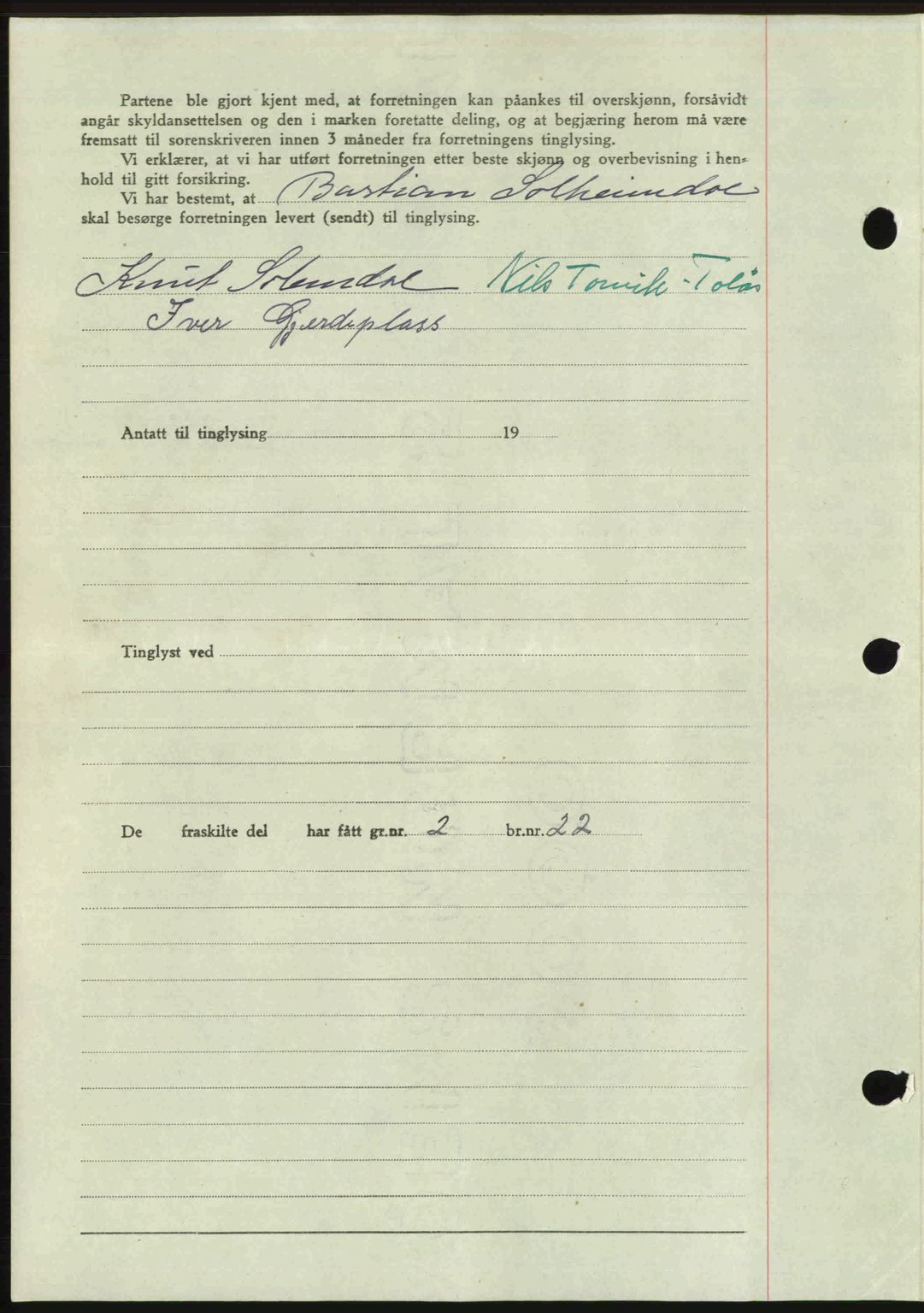 Romsdal sorenskriveri, AV/SAT-A-4149/1/2/2C: Mortgage book no. A21, 1946-1946, Diary no: : 2623/1946