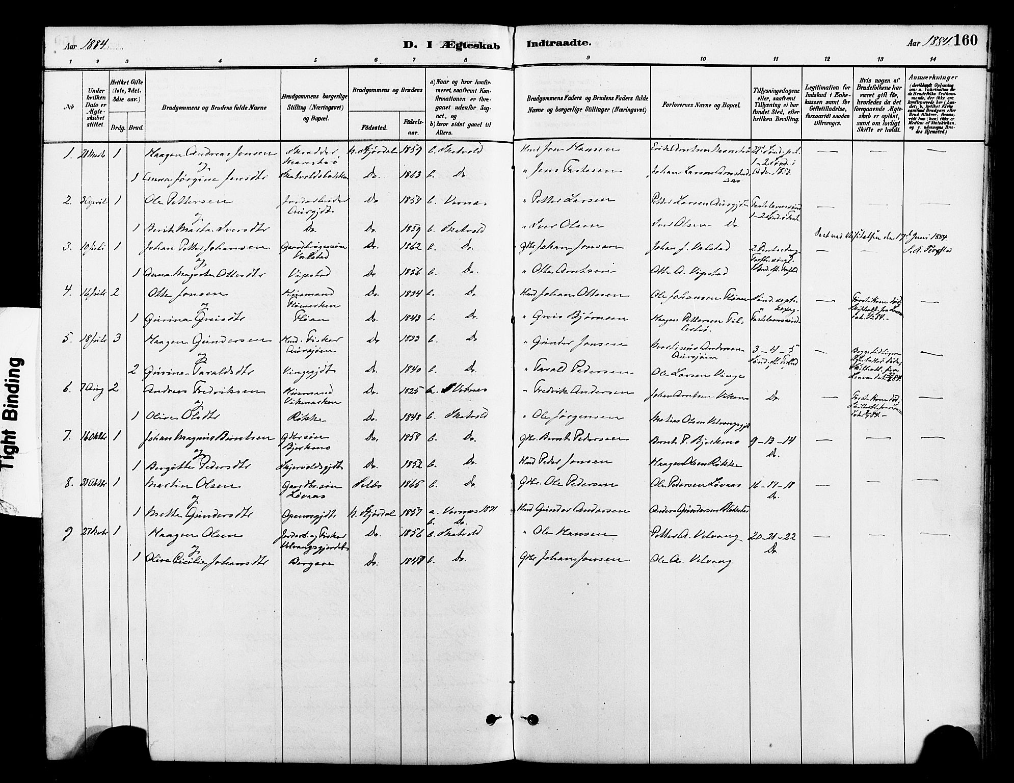 Ministerialprotokoller, klokkerbøker og fødselsregistre - Nord-Trøndelag, SAT/A-1458/712/L0100: Parish register (official) no. 712A01, 1880-1900, p. 160
