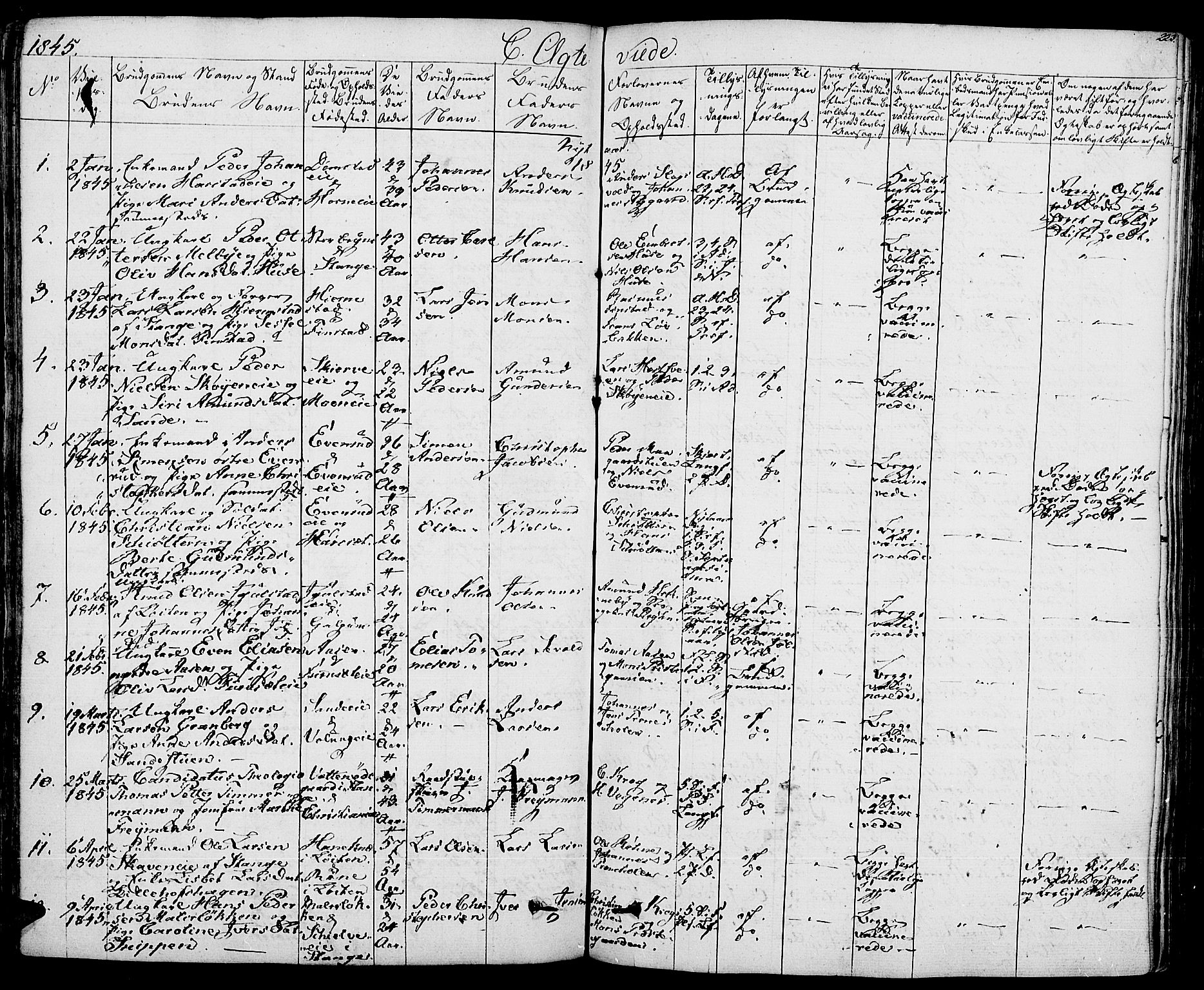 Romedal prestekontor, SAH/PREST-004/K/L0003: Parish register (official) no. 3, 1829-1846, p. 223
