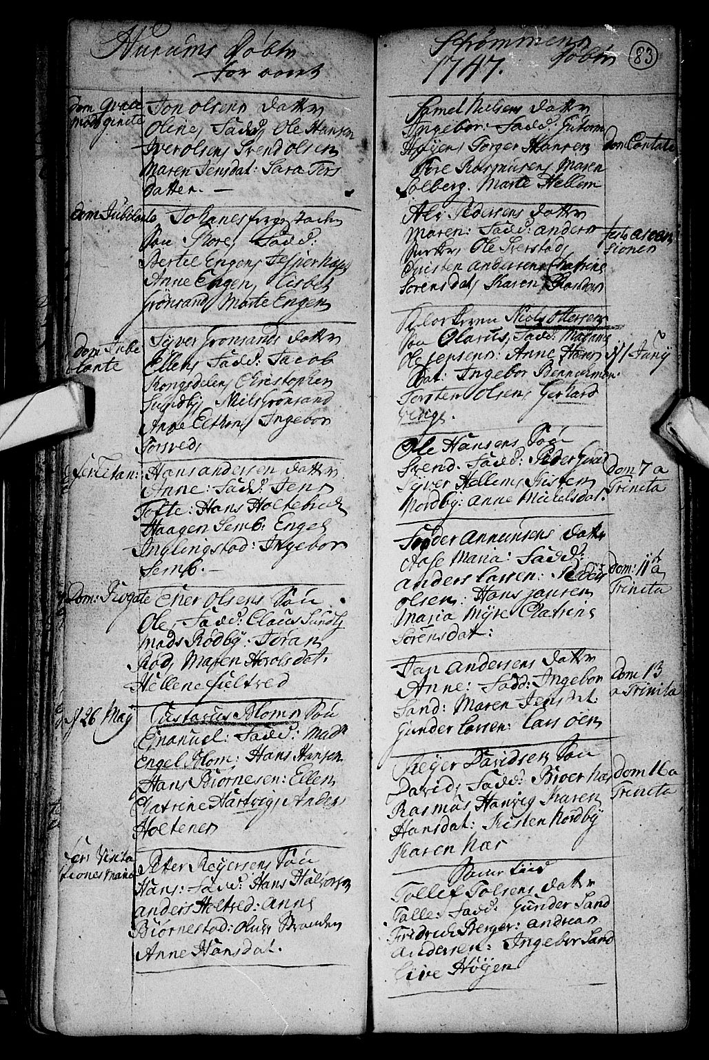 Hurum kirkebøker, AV/SAKO-A-229/F/Fa/L0002: Parish register (official) no. 2, 1733-1757, p. 83