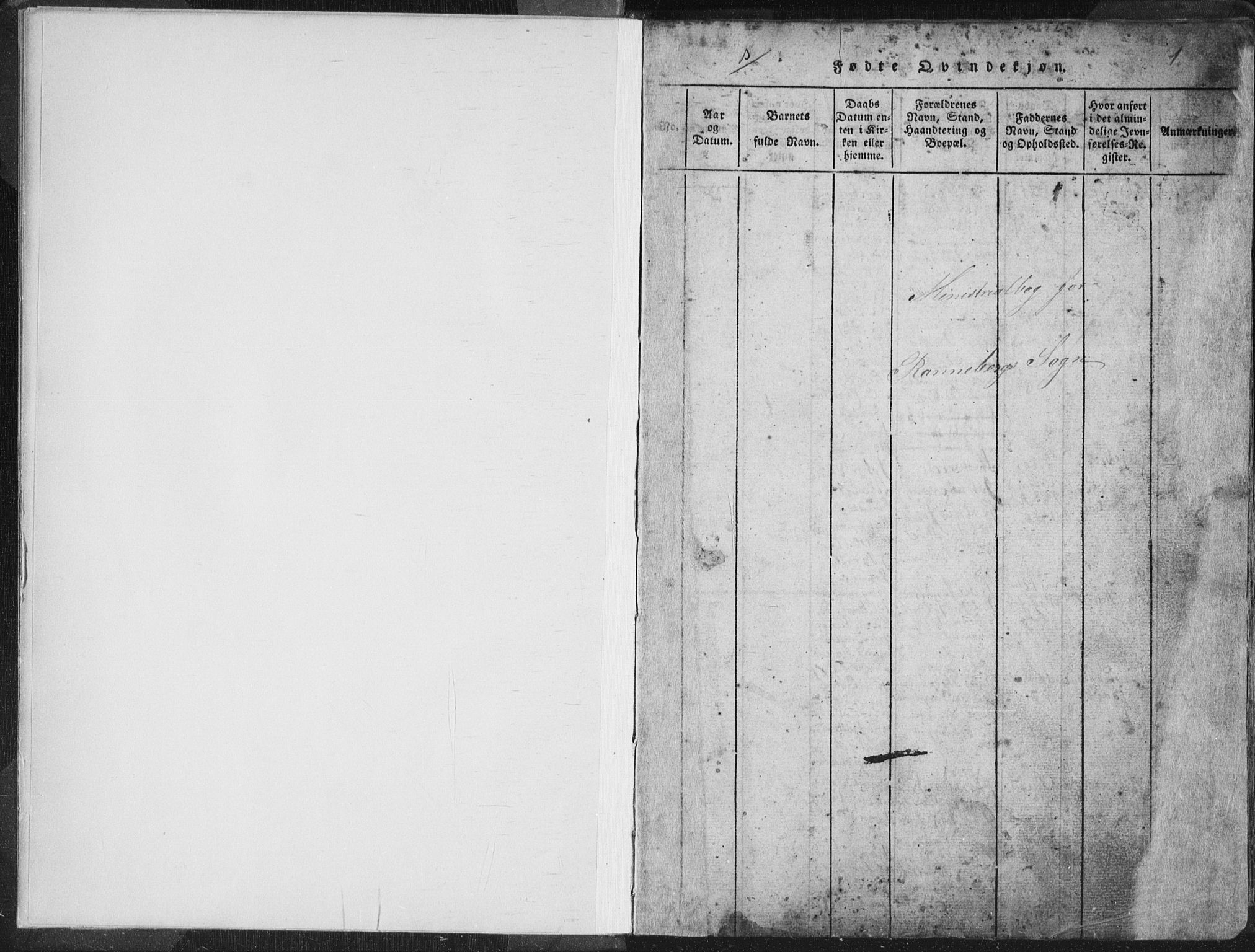 Hetland sokneprestkontor, SAST/A-101826/30/30BA/L0001: Parish register (official) no. A 1, 1816-1856, p. 1