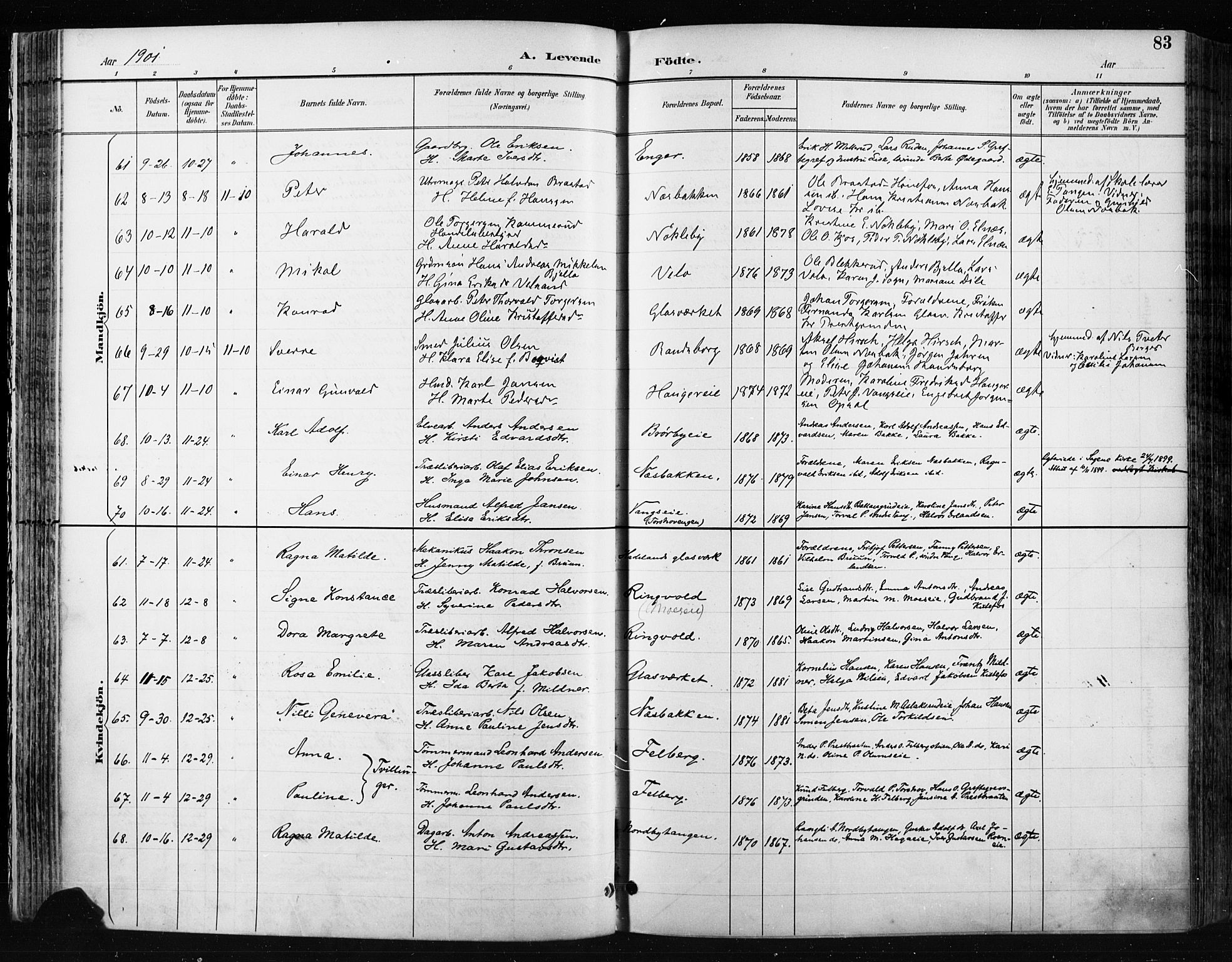Jevnaker prestekontor, AV/SAH-PREST-116/H/Ha/Haa/L0009: Parish register (official) no. 9, 1891-1901, p. 83