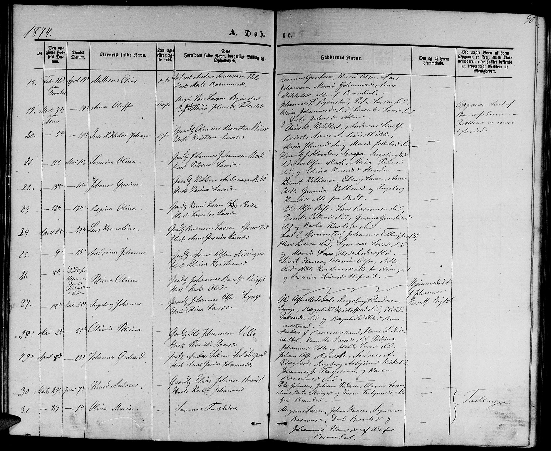 Ministerialprotokoller, klokkerbøker og fødselsregistre - Møre og Romsdal, SAT/A-1454/510/L0124: Parish register (copy) no. 510C01, 1854-1877, p. 90