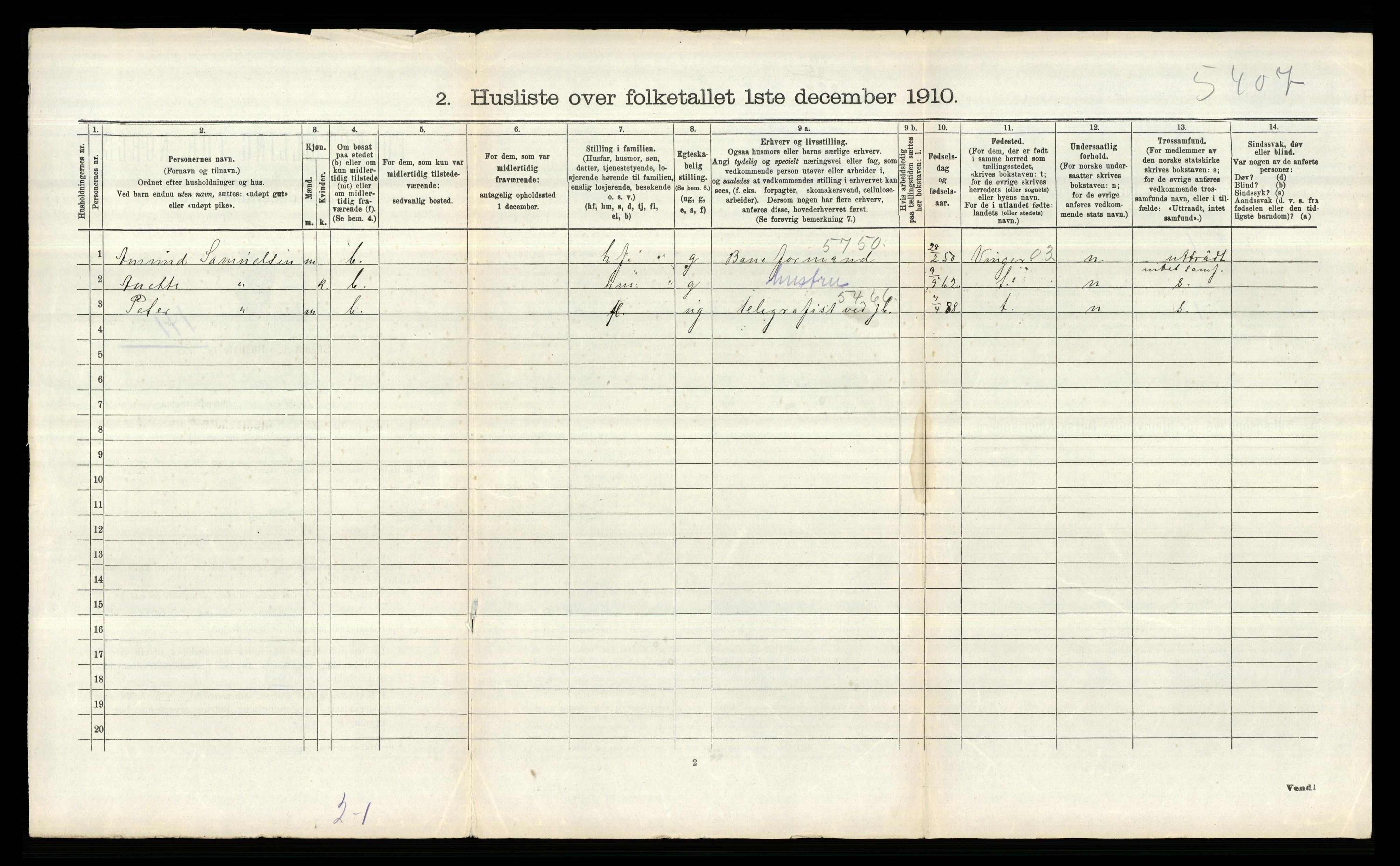 RA, 1910 census for Asker, 1910, p. 333