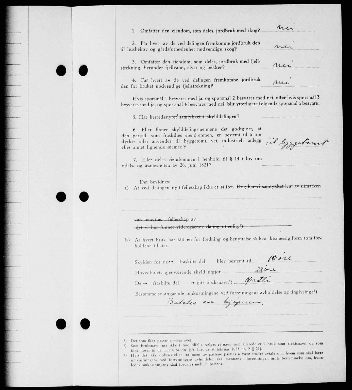 Onsøy sorenskriveri, SAO/A-10474/G/Ga/Gab/L0015: Mortgage book no. II A-15, 1945-1946, Diary no: : 1590/1945