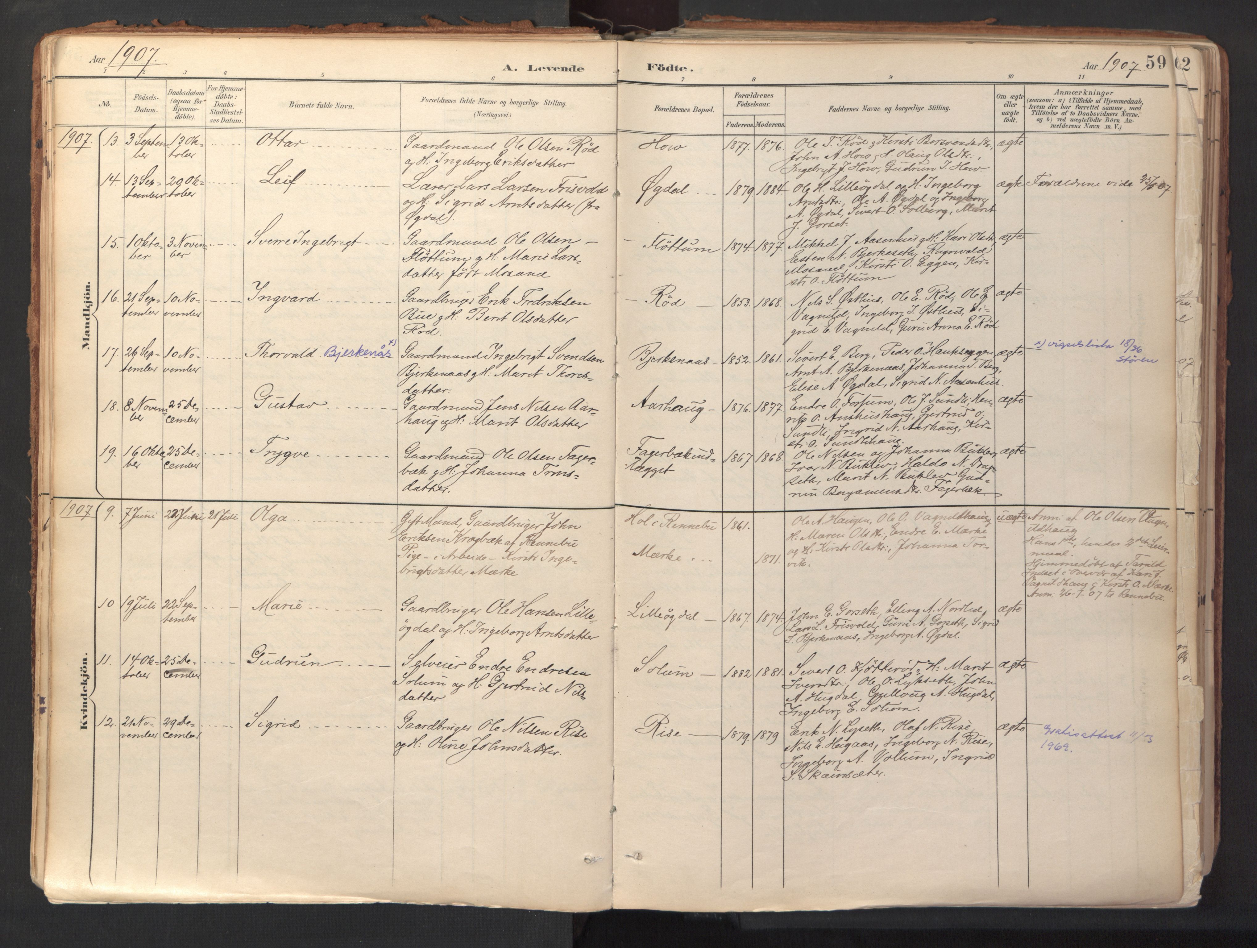 Ministerialprotokoller, klokkerbøker og fødselsregistre - Sør-Trøndelag, SAT/A-1456/689/L1041: Parish register (official) no. 689A06, 1891-1923, p. 59