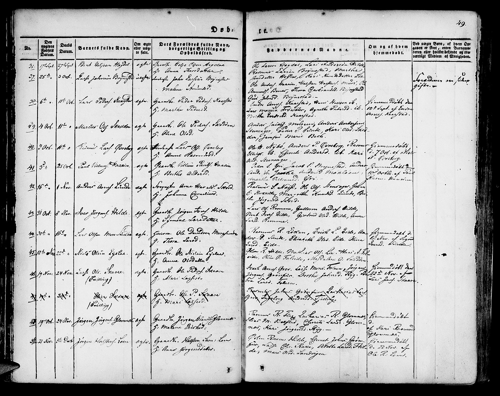 Innvik sokneprestembete, AV/SAB-A-80501: Parish register (official) no. A 4I, 1831-1846, p. 49