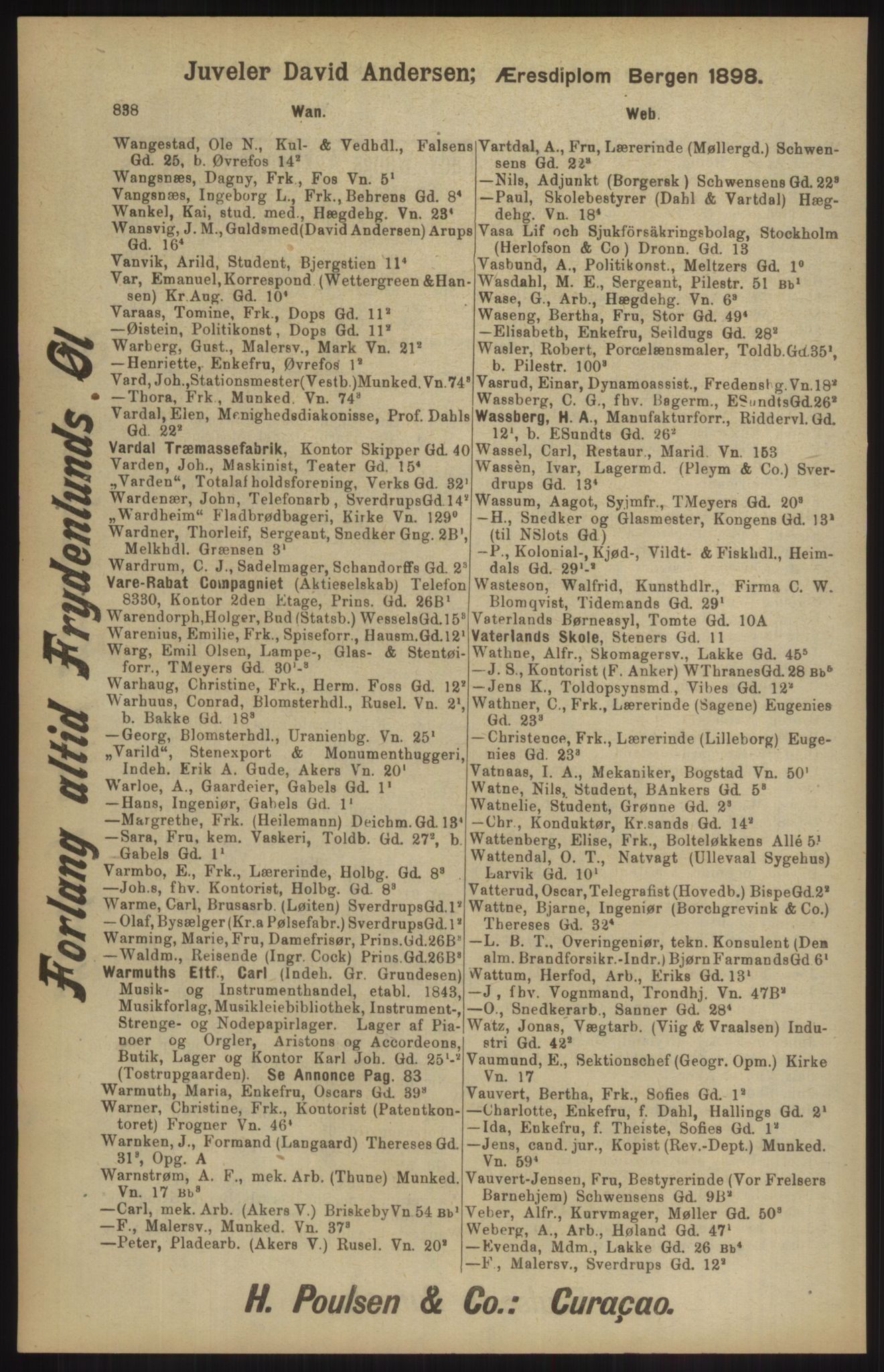 Kristiania/Oslo adressebok, PUBL/-, 1904, p. 838