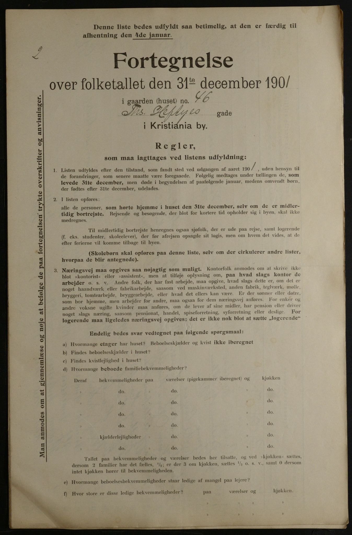 OBA, Municipal Census 1901 for Kristiania, 1901, p. 16734