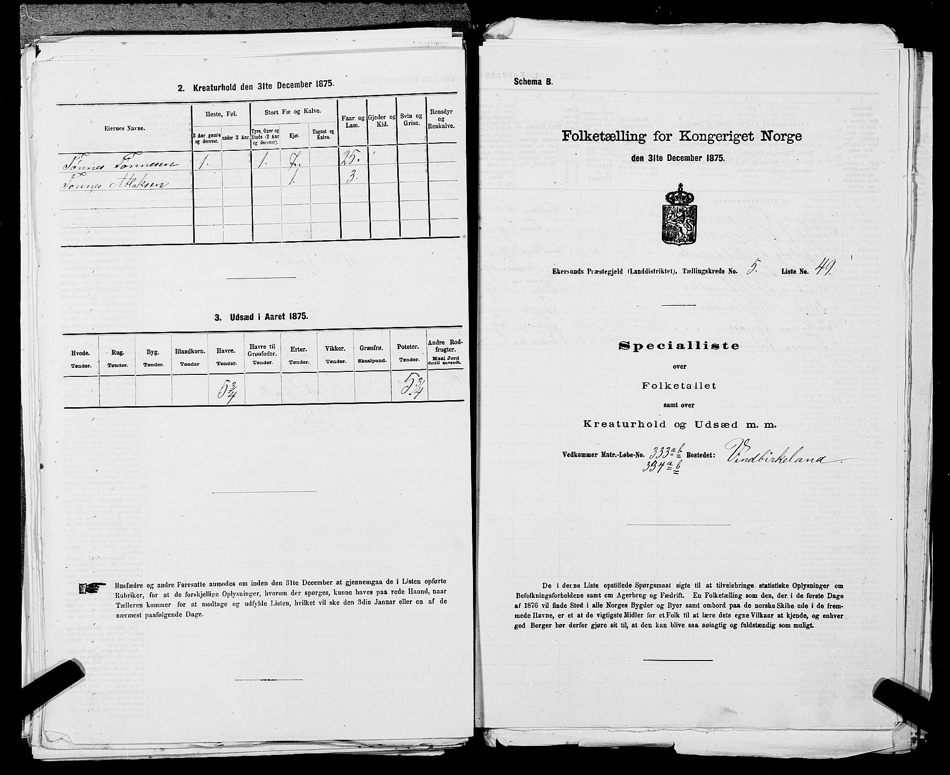 SAST, 1875 census for 1116L Eigersund/Eigersund og Ogna, 1875, p. 628