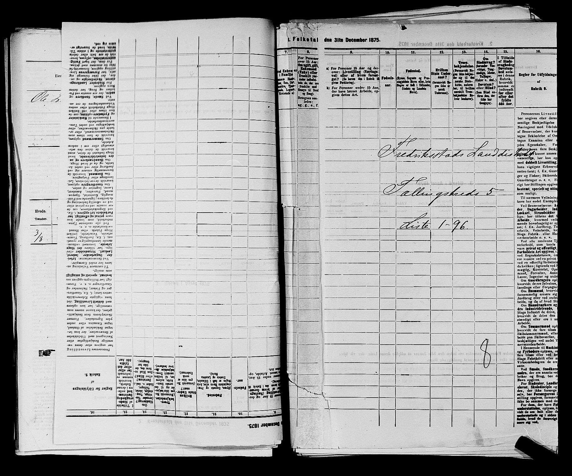 RA, 1875 census for 0132L Fredrikstad/Glemmen, 1875, p. 901