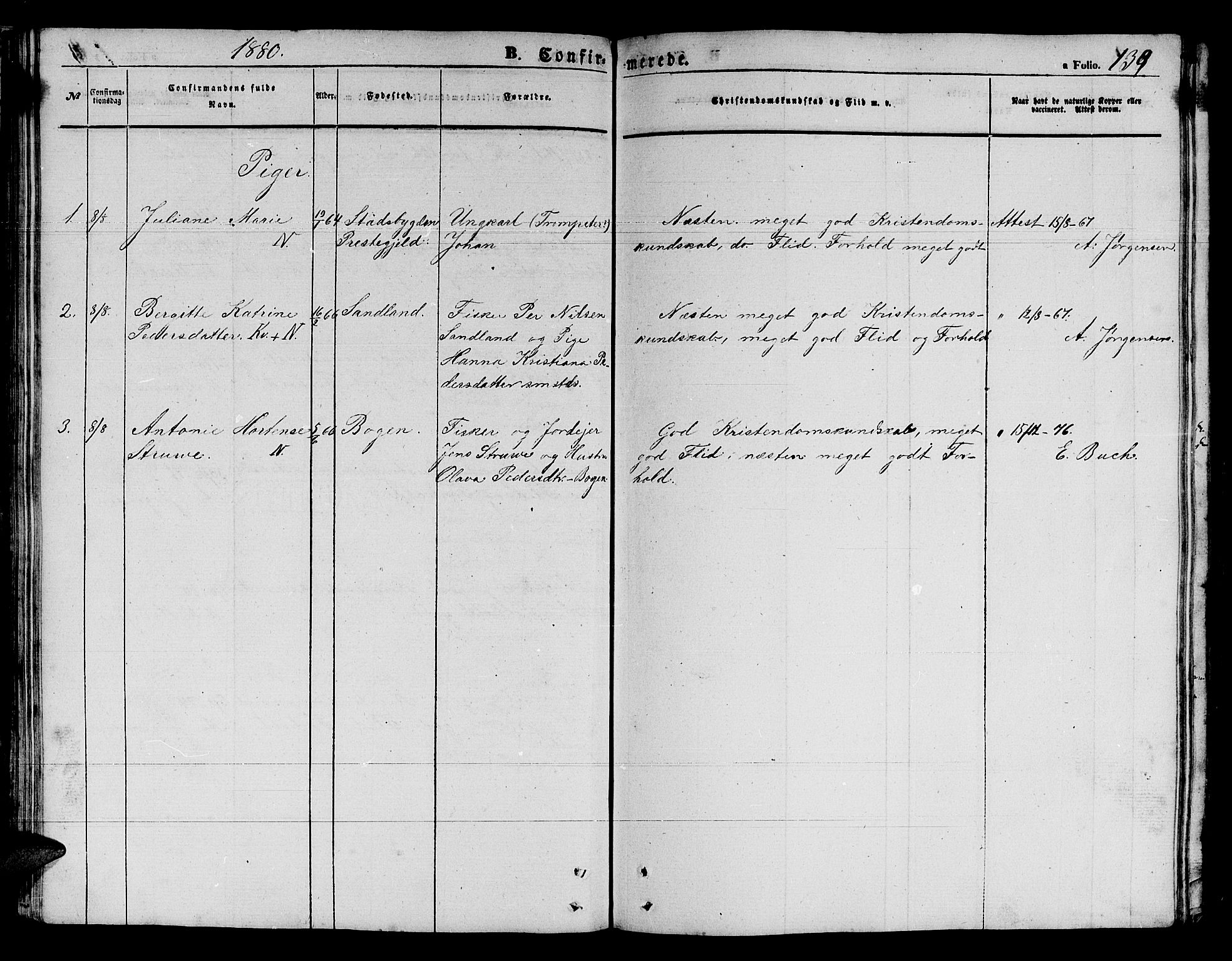 Loppa sokneprestkontor, AV/SATØ-S-1339/H/Hb/L0002klokker: Parish register (copy) no. 2, 1850-1880, p. 139