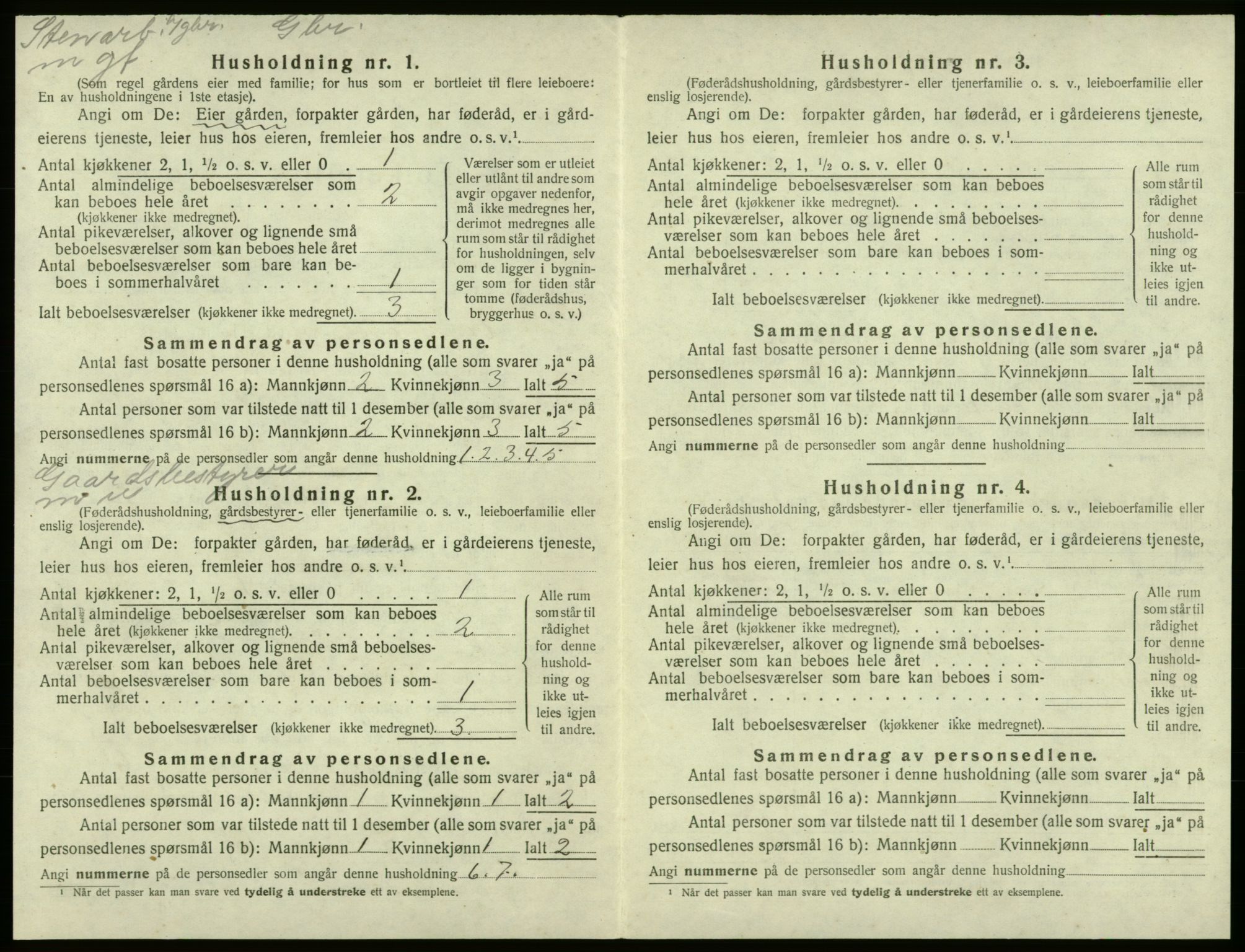 SAB, 1920 census for Valestrand, 1920, p. 371