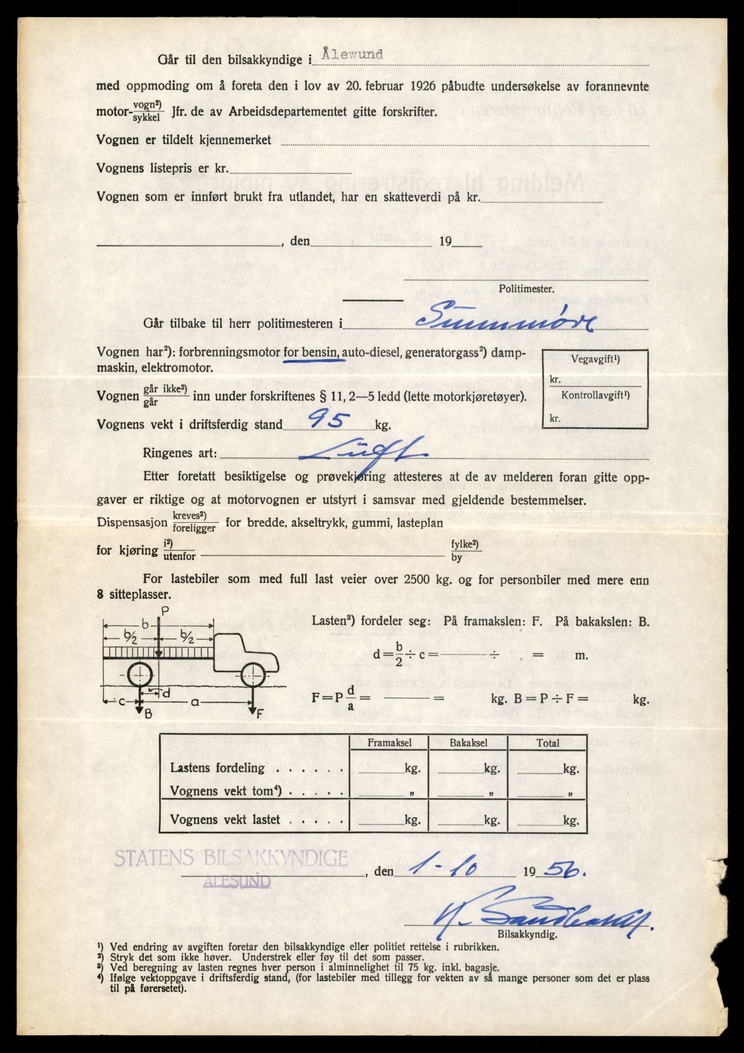 Møre og Romsdal vegkontor - Ålesund trafikkstasjon, AV/SAT-A-4099/F/Fe/L0040: Registreringskort for kjøretøy T 13531 - T 13709, 1927-1998, p. 622