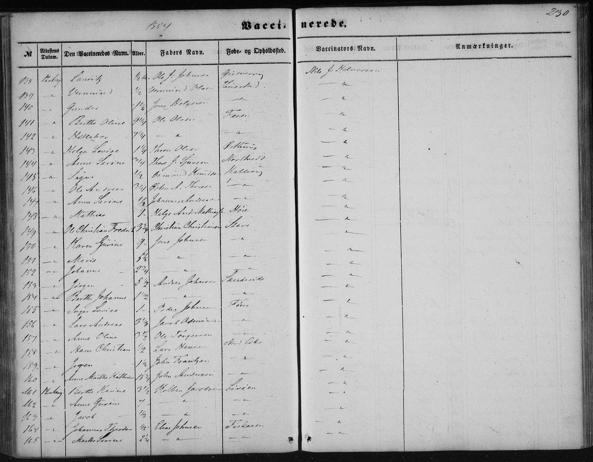 Avaldsnes sokneprestkontor, AV/SAST-A -101851/H/Ha/Haa/L0009: Parish register (official) no. A 9, 1853-1865, p. 230