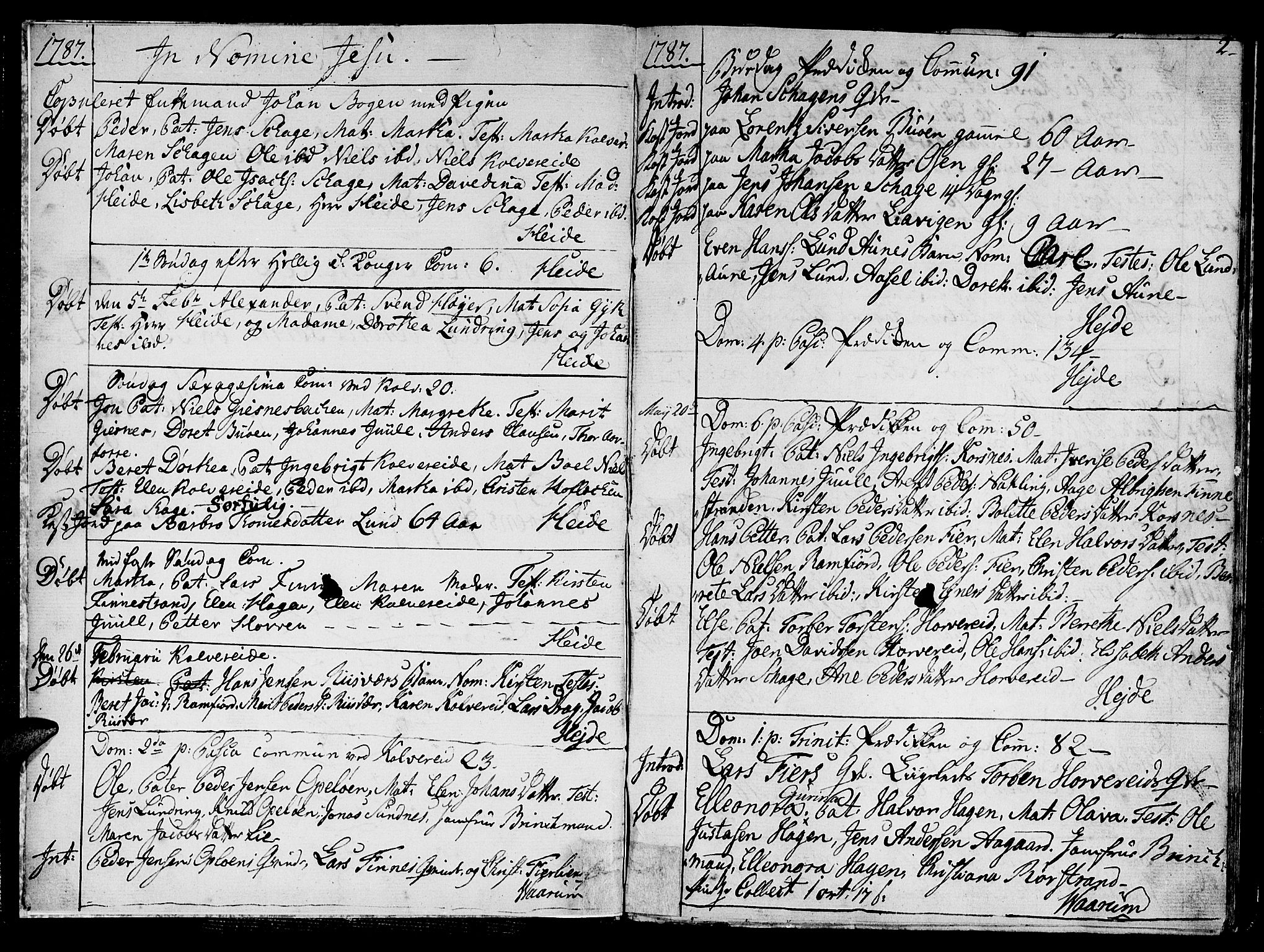 Ministerialprotokoller, klokkerbøker og fødselsregistre - Nord-Trøndelag, SAT/A-1458/780/L0633: Parish register (official) no. 780A02 /1, 1787-1814, p. 2