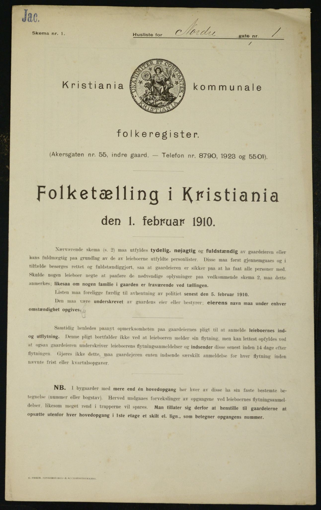 OBA, Municipal Census 1910 for Kristiania, 1910, p. 70959