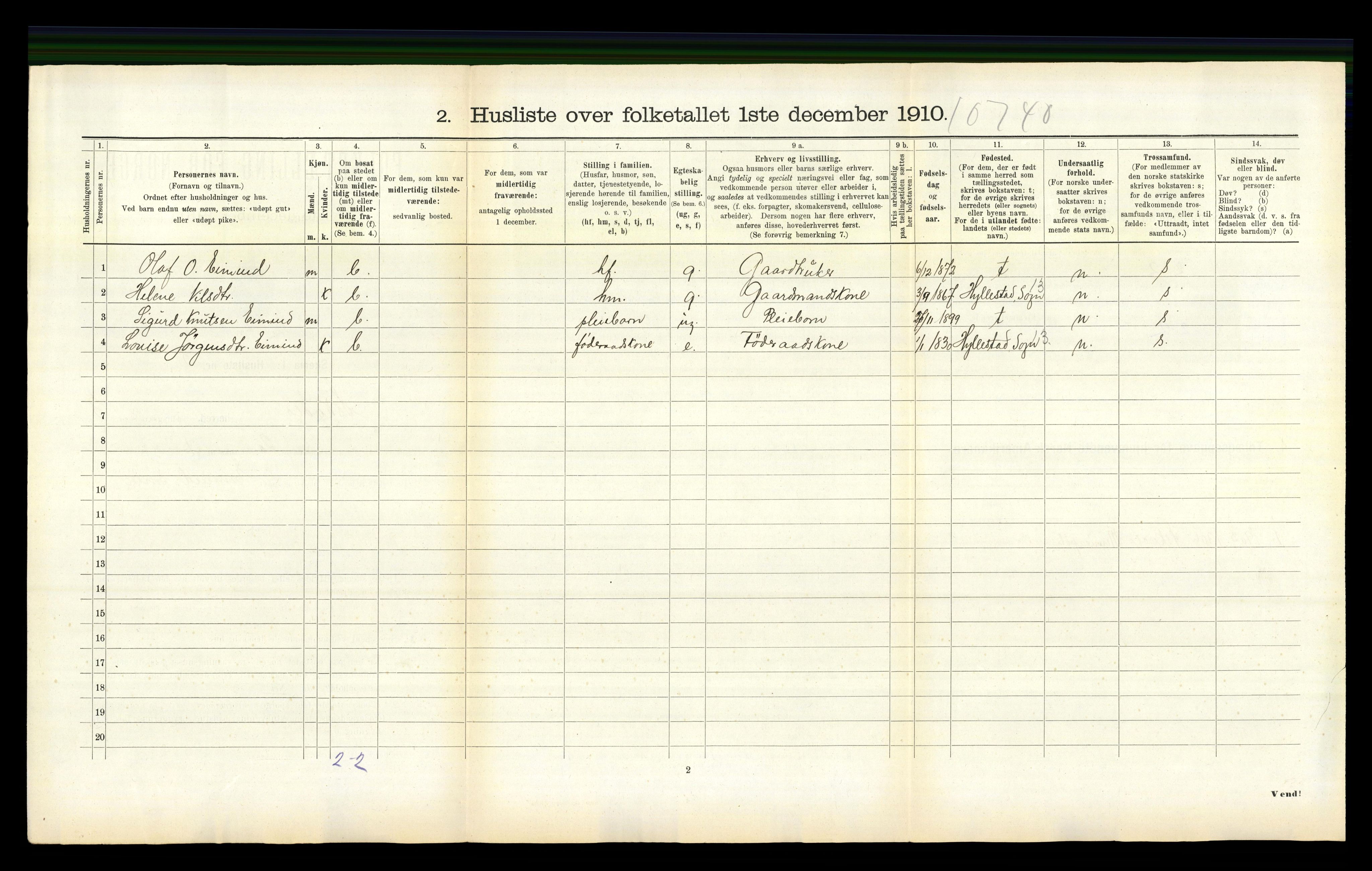 RA, 1910 census for Askvoll, 1910, p. 216