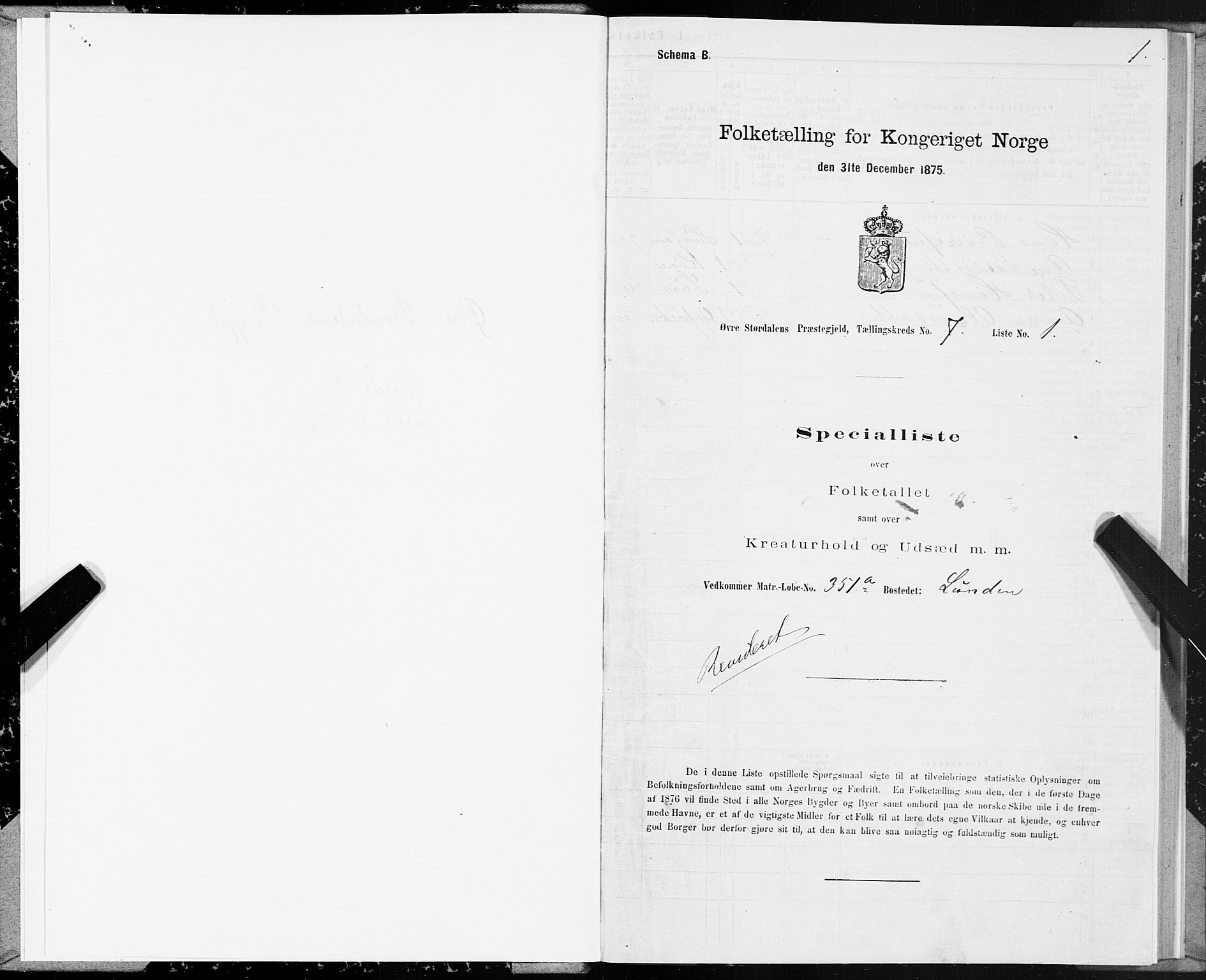 SAT, 1875 census for 1711P Øvre Stjørdal, 1875, p. 4001