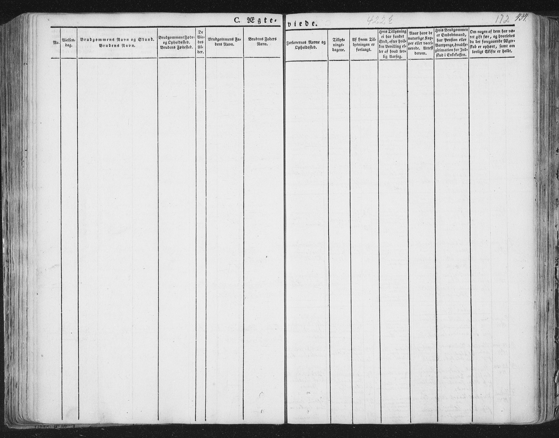 Ministerialprotokoller, klokkerbøker og fødselsregistre - Nord-Trøndelag, SAT/A-1458/758/L0513: Parish register (official) no. 758A02 /2, 1839-1868, p. 172