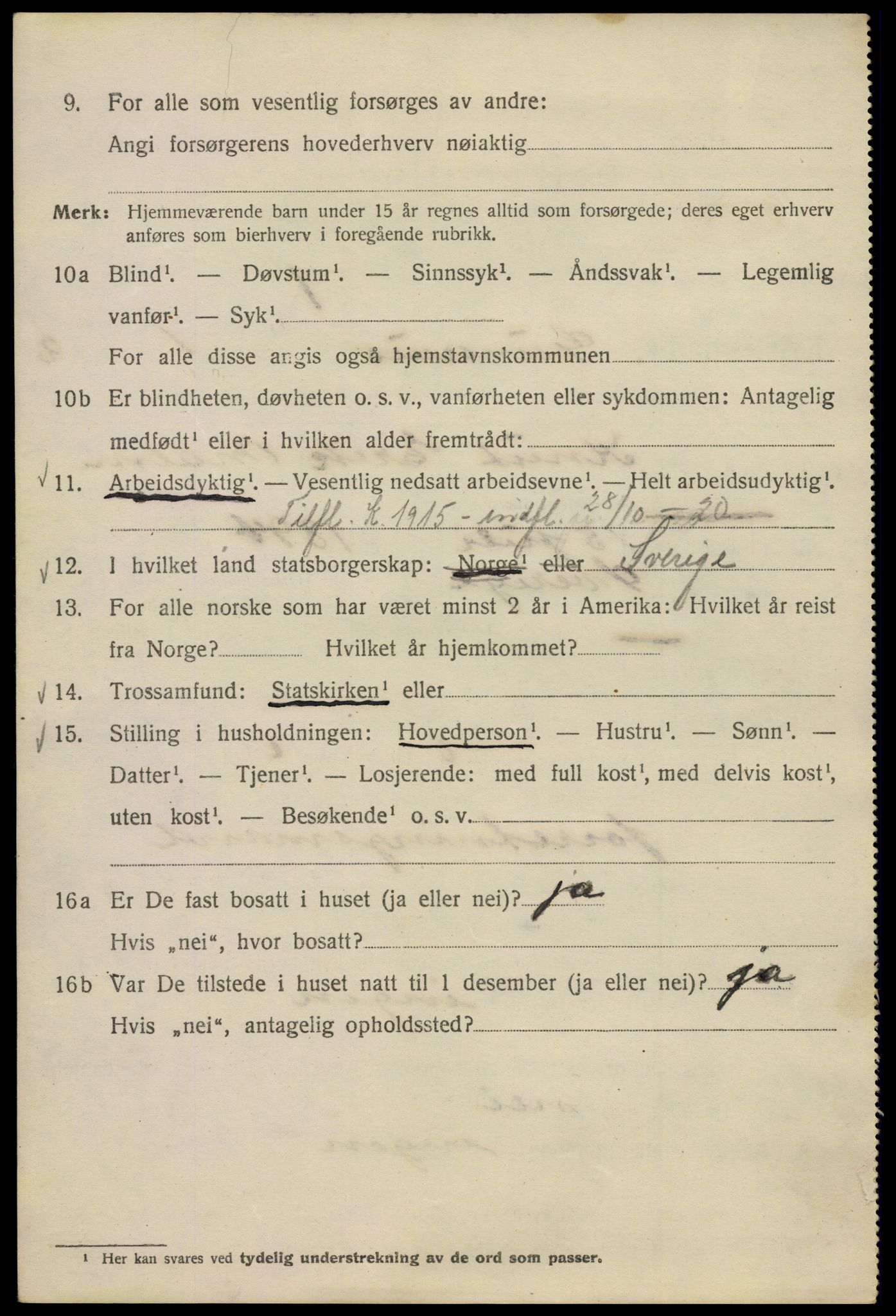 SAO, 1920 census for Kristiania, 1920, p. 261058