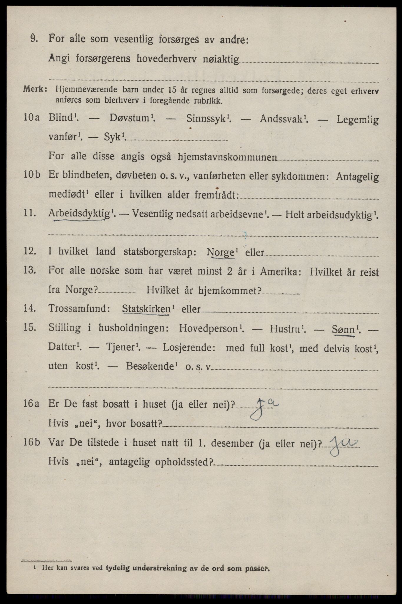 SAKO, 1920 census for Nissedal, 1920, p. 2266