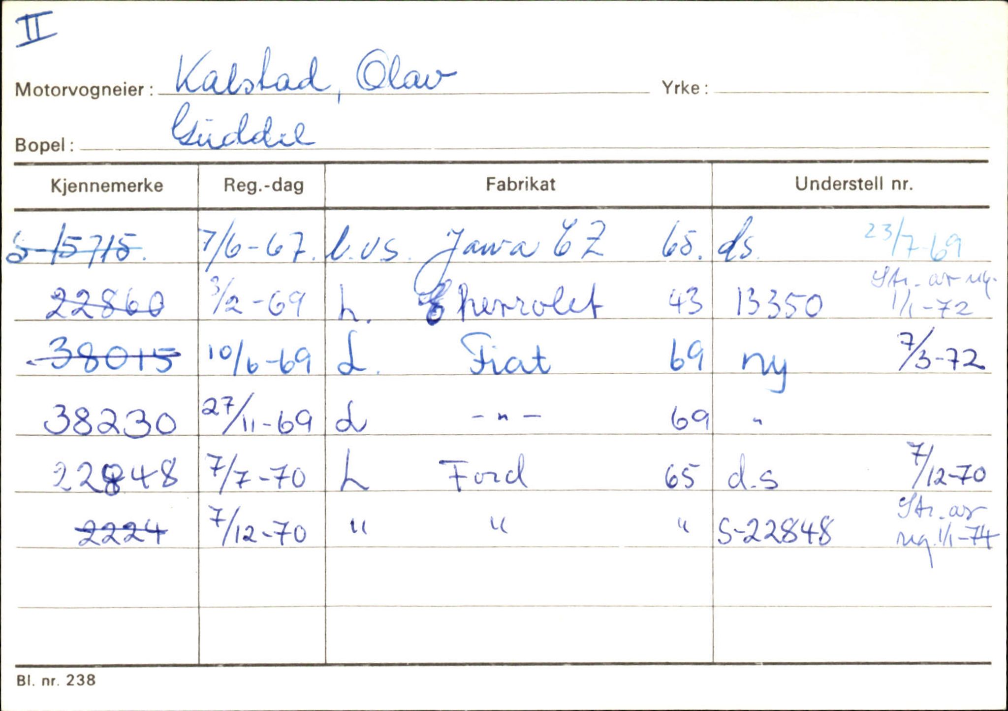 Statens vegvesen, Sogn og Fjordane vegkontor, AV/SAB-A-5301/4/F/L0125: Eigarregister Sogndal V-Å. Aurland A-Å. Fjaler A-N, 1945-1975, p. 2271