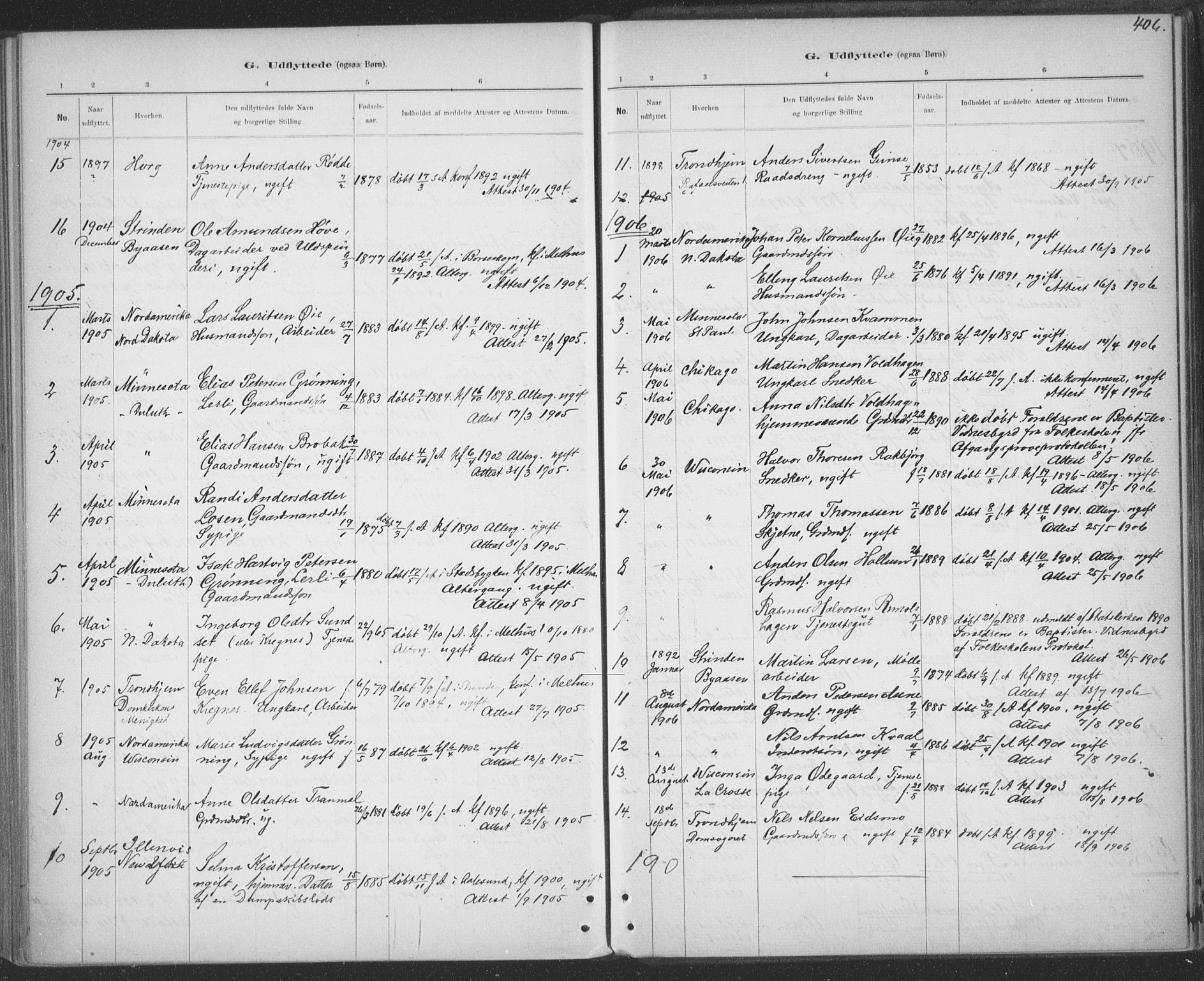 Ministerialprotokoller, klokkerbøker og fødselsregistre - Sør-Trøndelag, SAT/A-1456/691/L1085: Parish register (official) no. 691A17, 1887-1908, p. 406