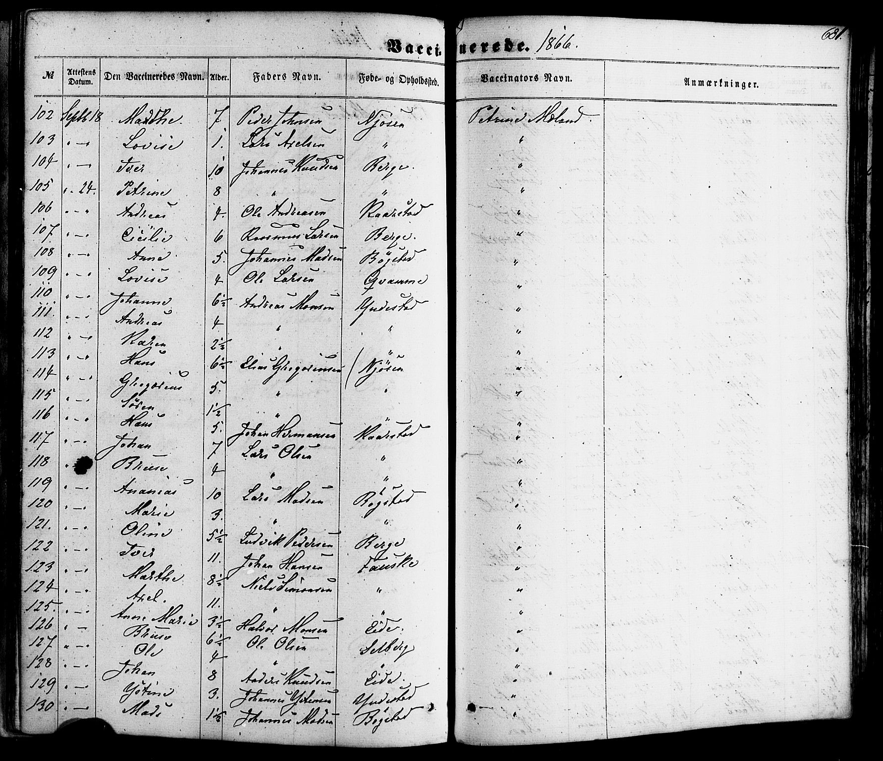 Gaular sokneprestembete, SAB/A-80001/H/Haa: Parish register (official) no. A 5, 1860-1881, p. 631