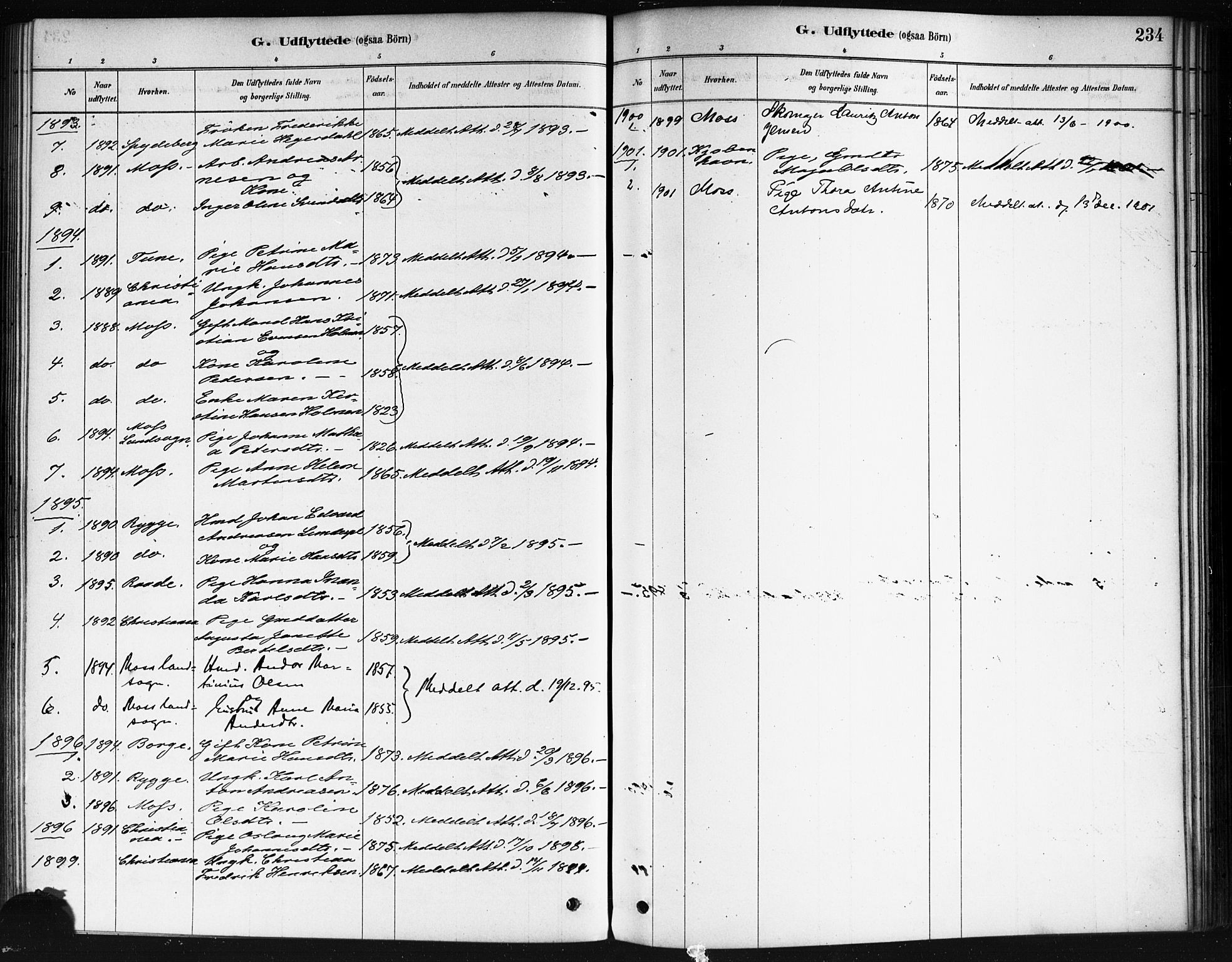 Våler prestekontor Kirkebøker, AV/SAO-A-11083/F/Fa/L0010: Parish register (official) no. I 10, 1878-1896, p. 234