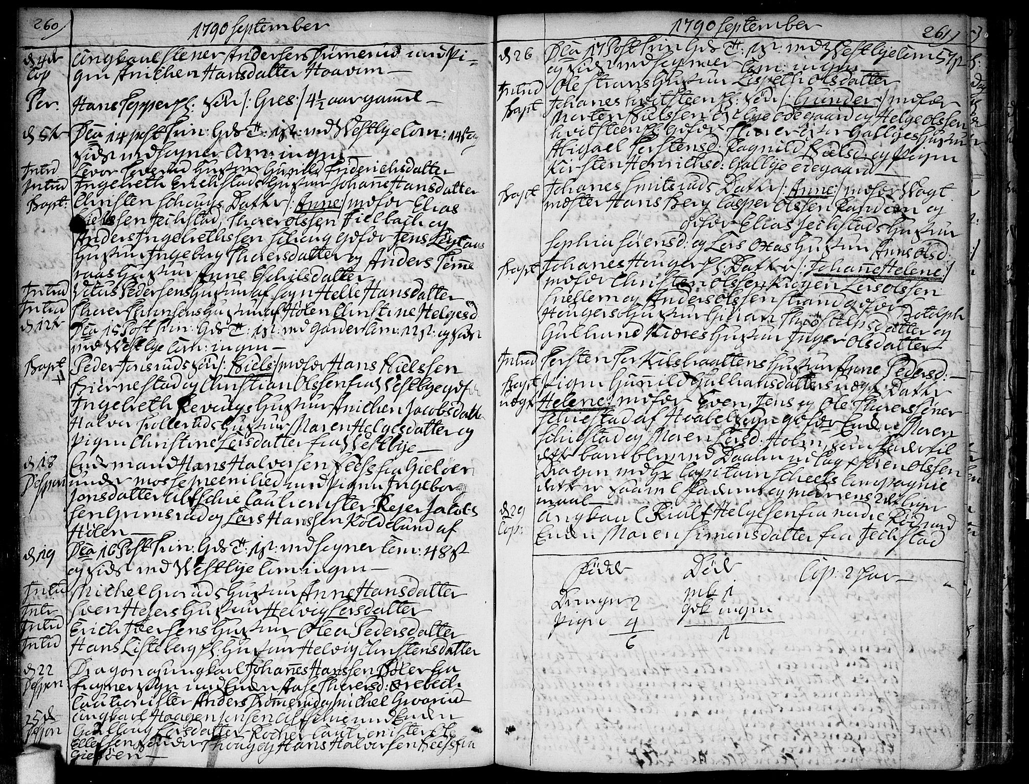 Vestby prestekontor Kirkebøker, AV/SAO-A-10893/F/Fa/L0003: Parish register (official) no. I 3, 1779-1796, p. 260-261