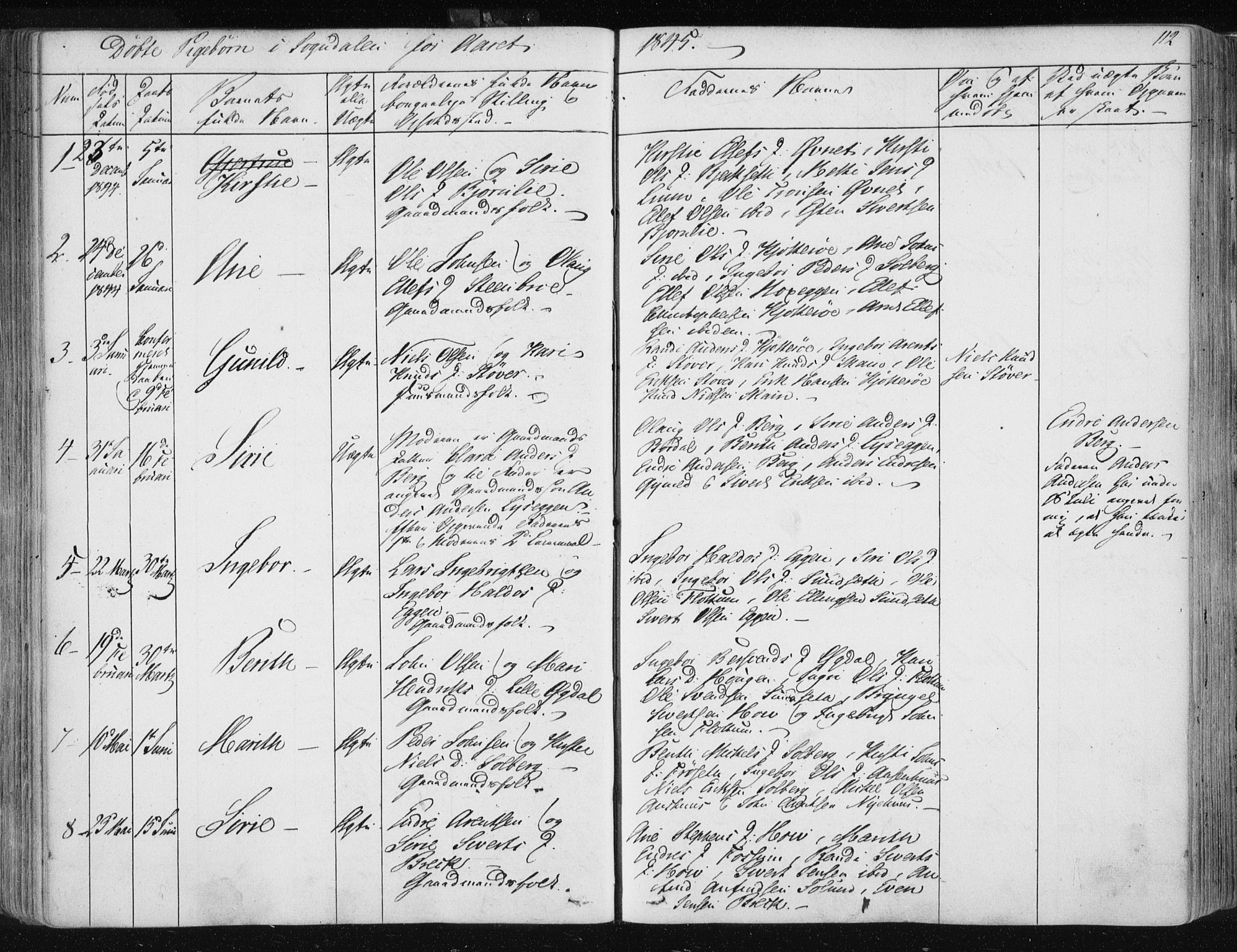 Ministerialprotokoller, klokkerbøker og fødselsregistre - Sør-Trøndelag, SAT/A-1456/687/L0999: Parish register (official) no. 687A05 /3, 1843-1848, p. 112