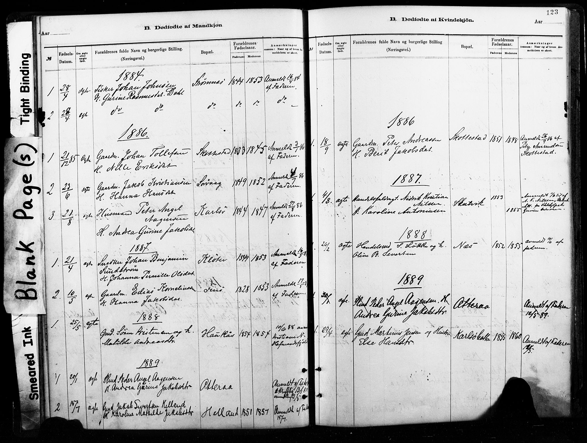 Ministerialprotokoller, klokkerbøker og fødselsregistre - Nordland, AV/SAT-A-1459/859/L0846: Parish register (official) no. 859A06, 1878-1889, p. 123