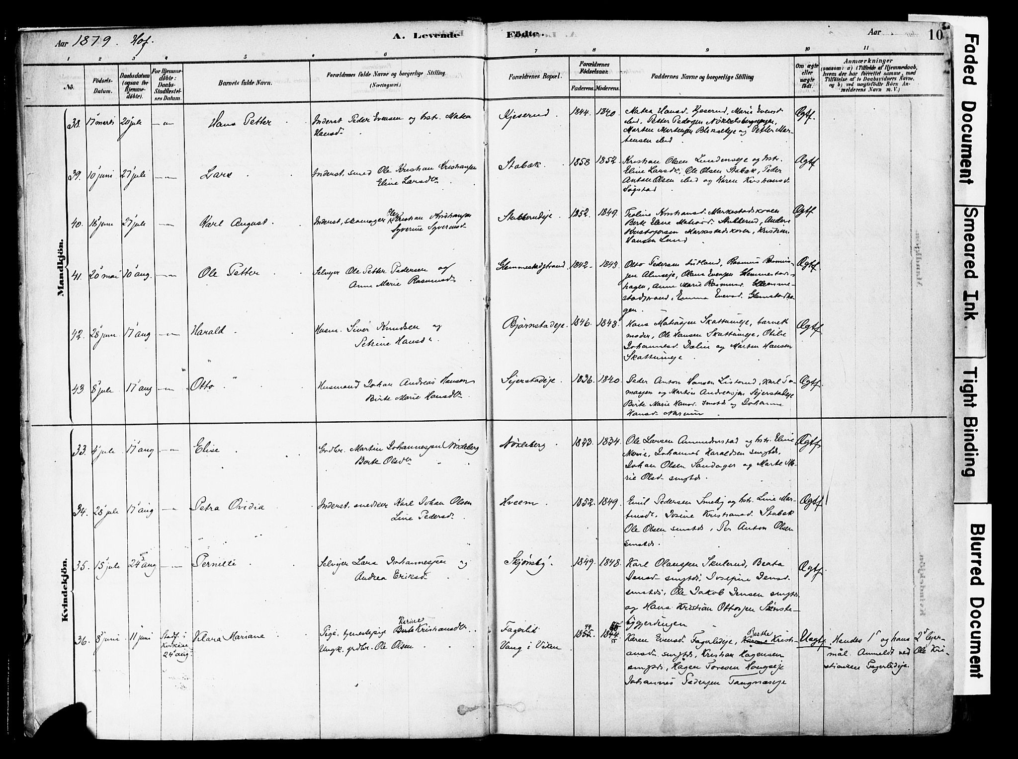 Østre Toten prestekontor, AV/SAH-PREST-104/H/Ha/Haa/L0006: Parish register (official) no. 6 /1, 1878-1896, p. 10