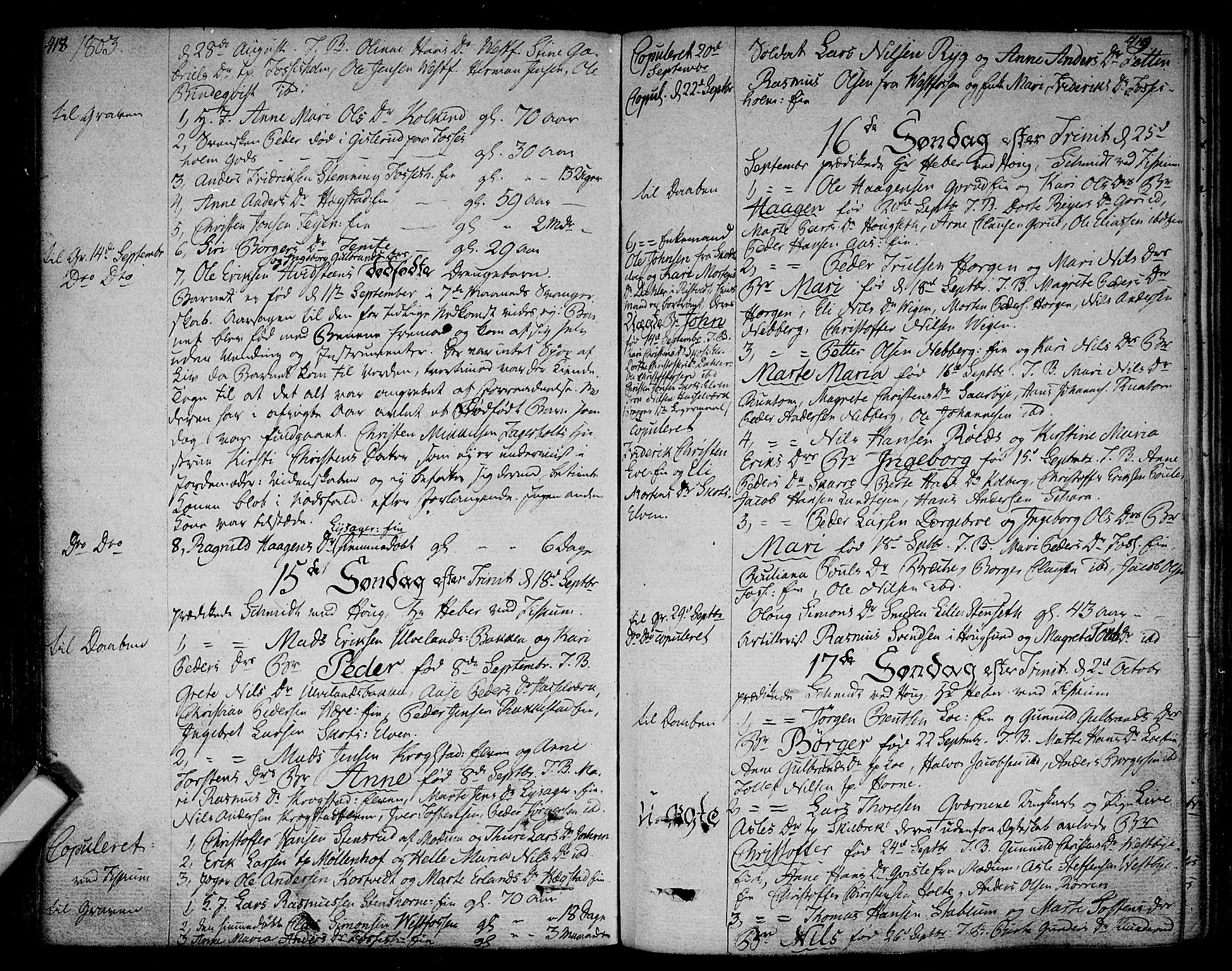 Eiker kirkebøker, AV/SAKO-A-4/F/Fa/L0009: Parish register (official) no. I 9, 1789-1806, p. 418-419