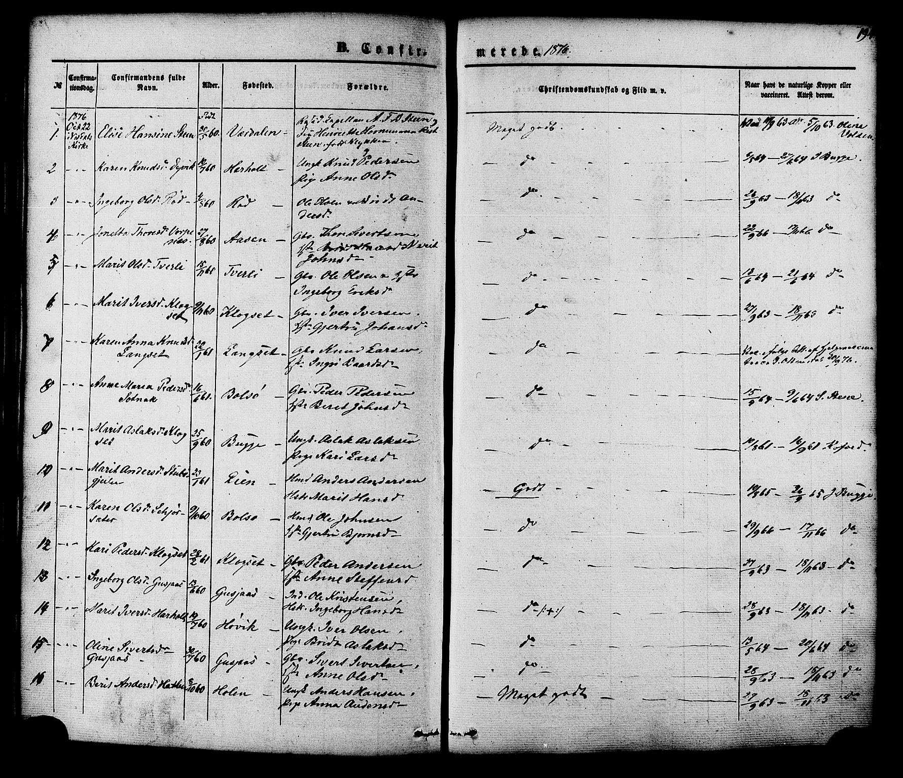 Ministerialprotokoller, klokkerbøker og fødselsregistre - Møre og Romsdal, SAT/A-1454/551/L0625: Parish register (official) no. 551A05, 1846-1879, p. 194