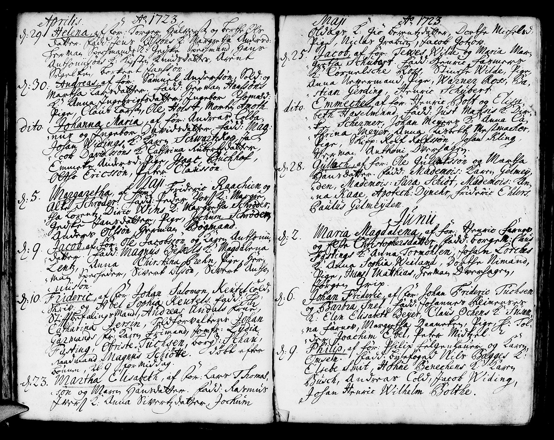 Korskirken sokneprestembete, AV/SAB-A-76101/H/Haa/L0004: Parish register (official) no. A 4, 1720-1750, p. 33